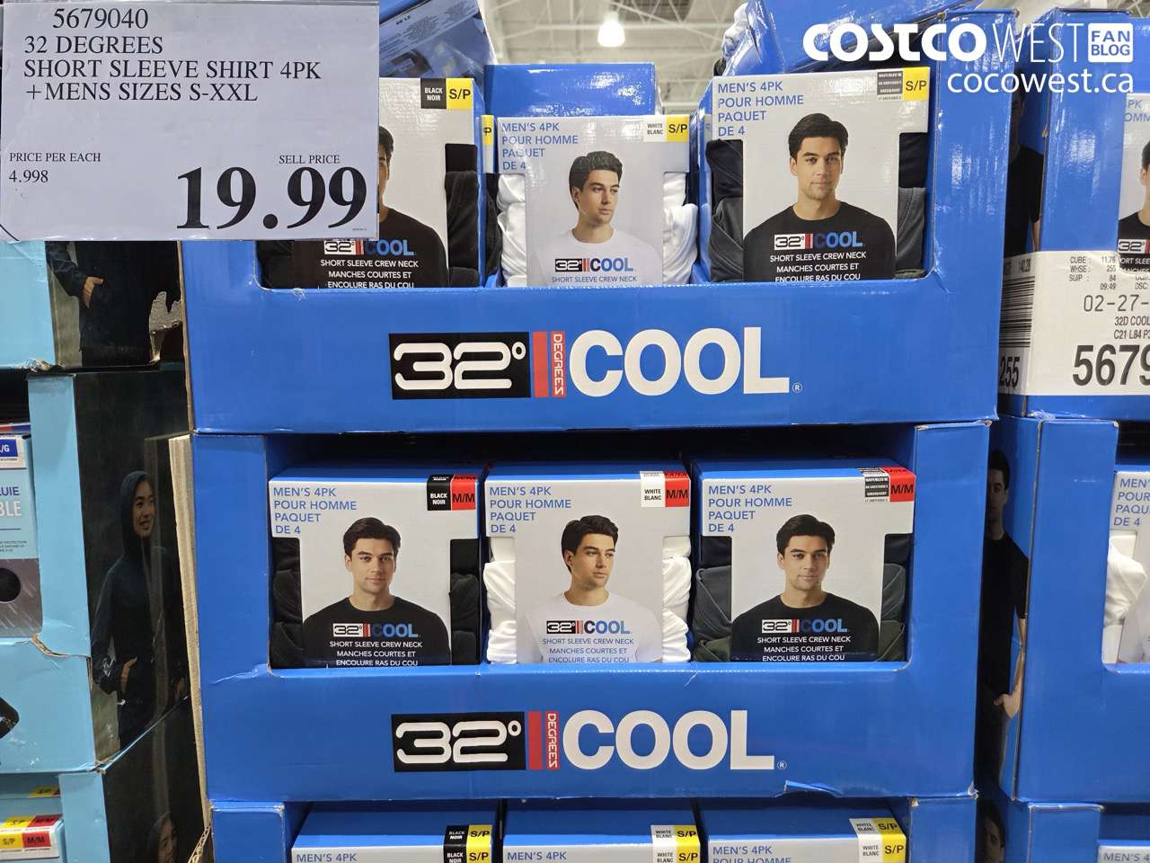 5679040 32 DEGREES SHORT SLEEVE SHIRT 4PK + MENS SIZES S-XXL $19.99