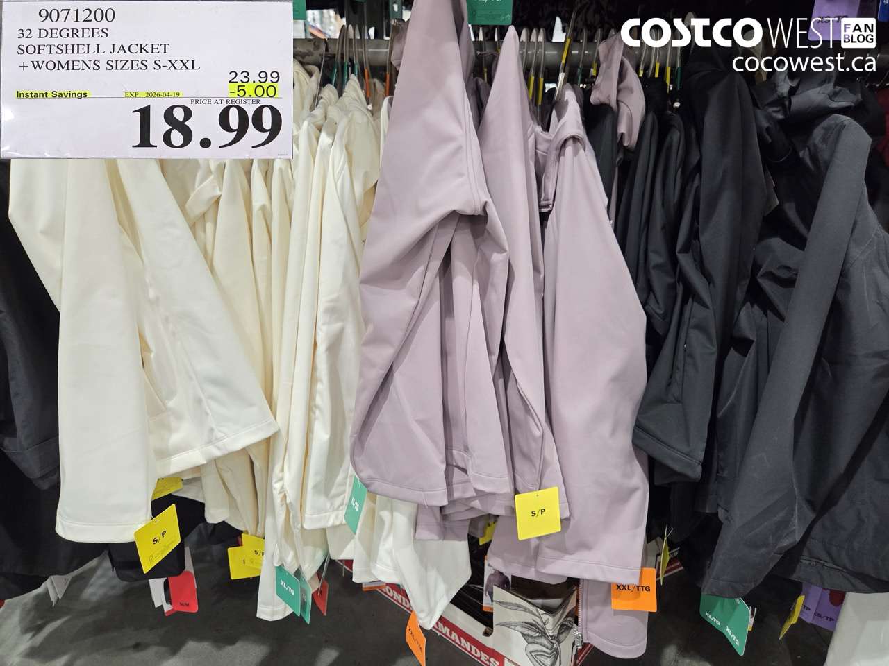 9071200 32 DEGREES SOFTSHELL JACKET WOMENS SIZES S-XXL ($5.00 INSTANT SAVINGS EXPIRES ON 2026-04-19) $18.99