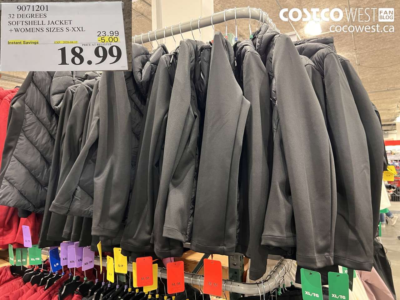 9071201 32 DEGREES SOFTSHELL JACKET + WOMENS SIZES S-XXL ($5.00 INSTANT SAVINGS EXPIRES ON 2026-04-12) $18.99