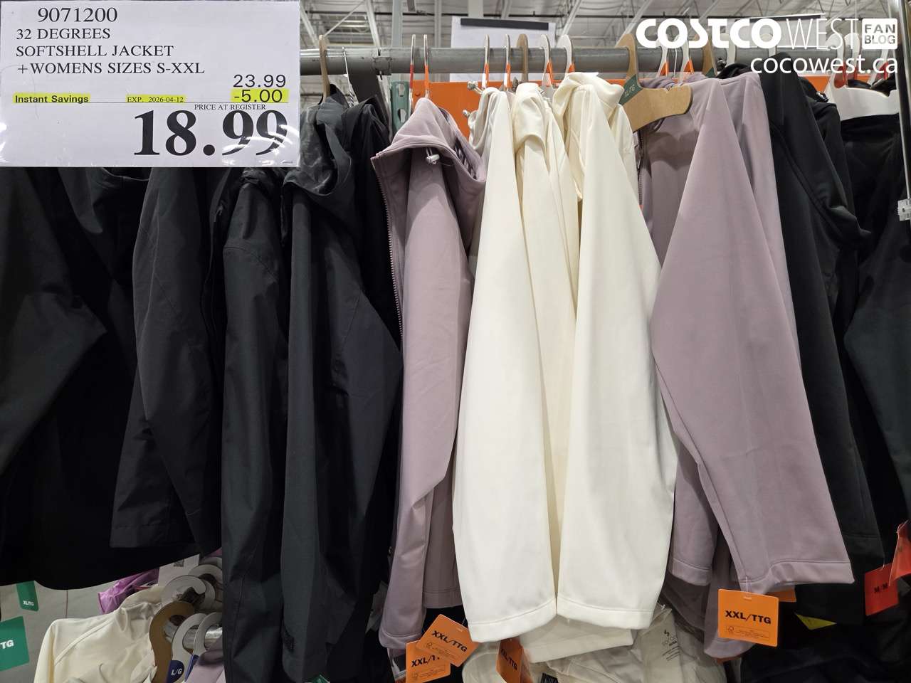 9071200 32 DEGREES SOFTSHELL JACKET + WOMENS SIZES S-XXL ($5.00 INSTANT SAVINGS EXPIRES ON 2026-04-12) $18.95