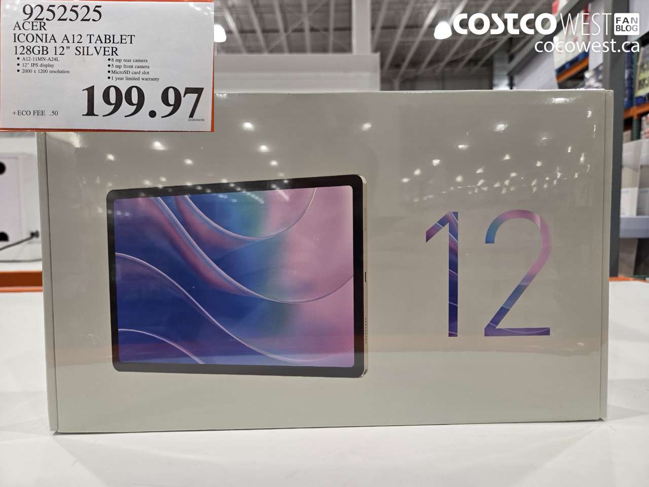 9252525 ACER ICONIA A12 TABLET 128GB 12
