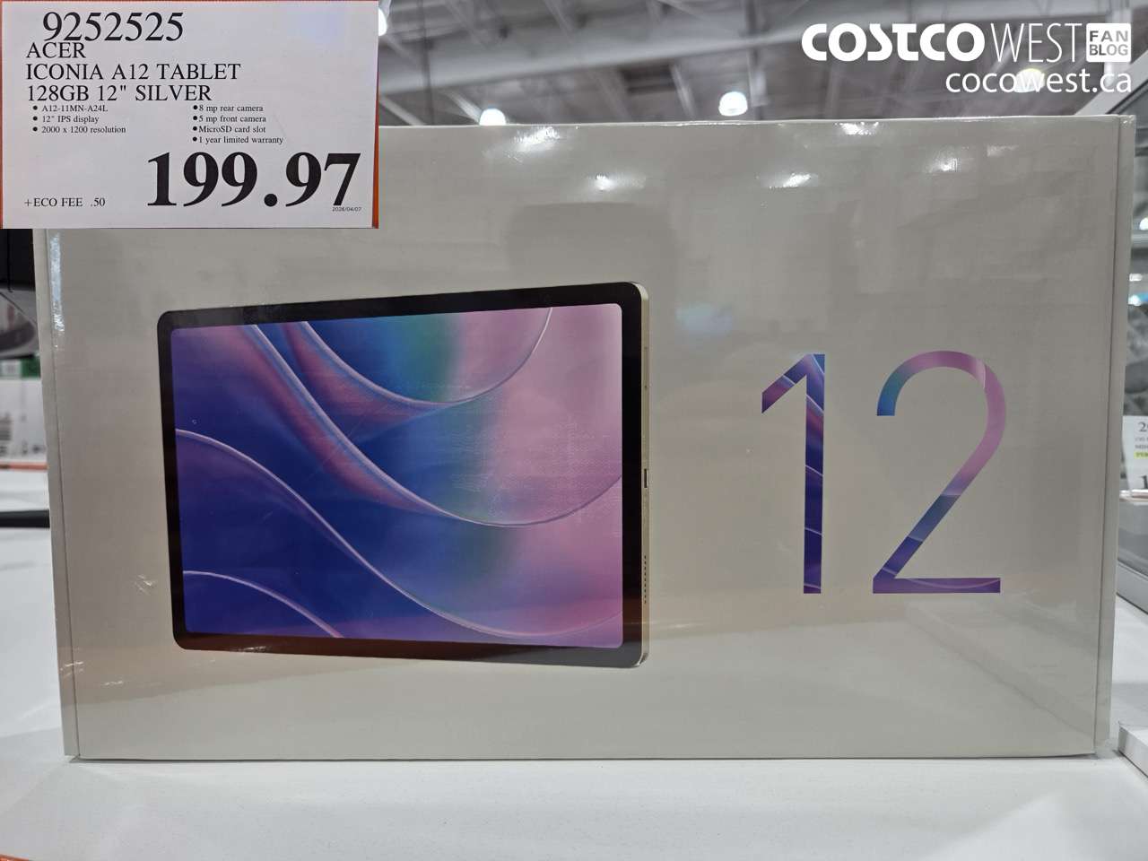9252525 ACER ICONIA A12 TABLET 128GB 12