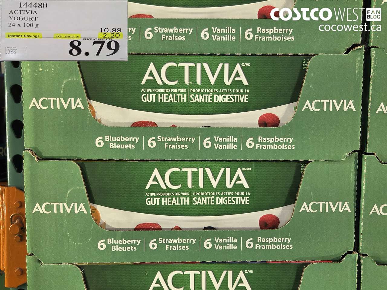 144480 ACTIVA YOGURT 24 X 100 G ($2.20 INSTANT SAVINGS EXPIRES ON 2026-04-26) $8.79
