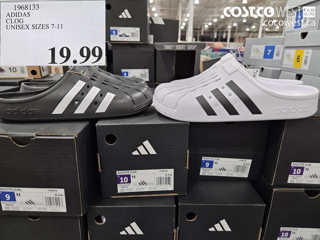 1968133 ADIDAS CLOG UNISEX SIZES 7-11 $19.99