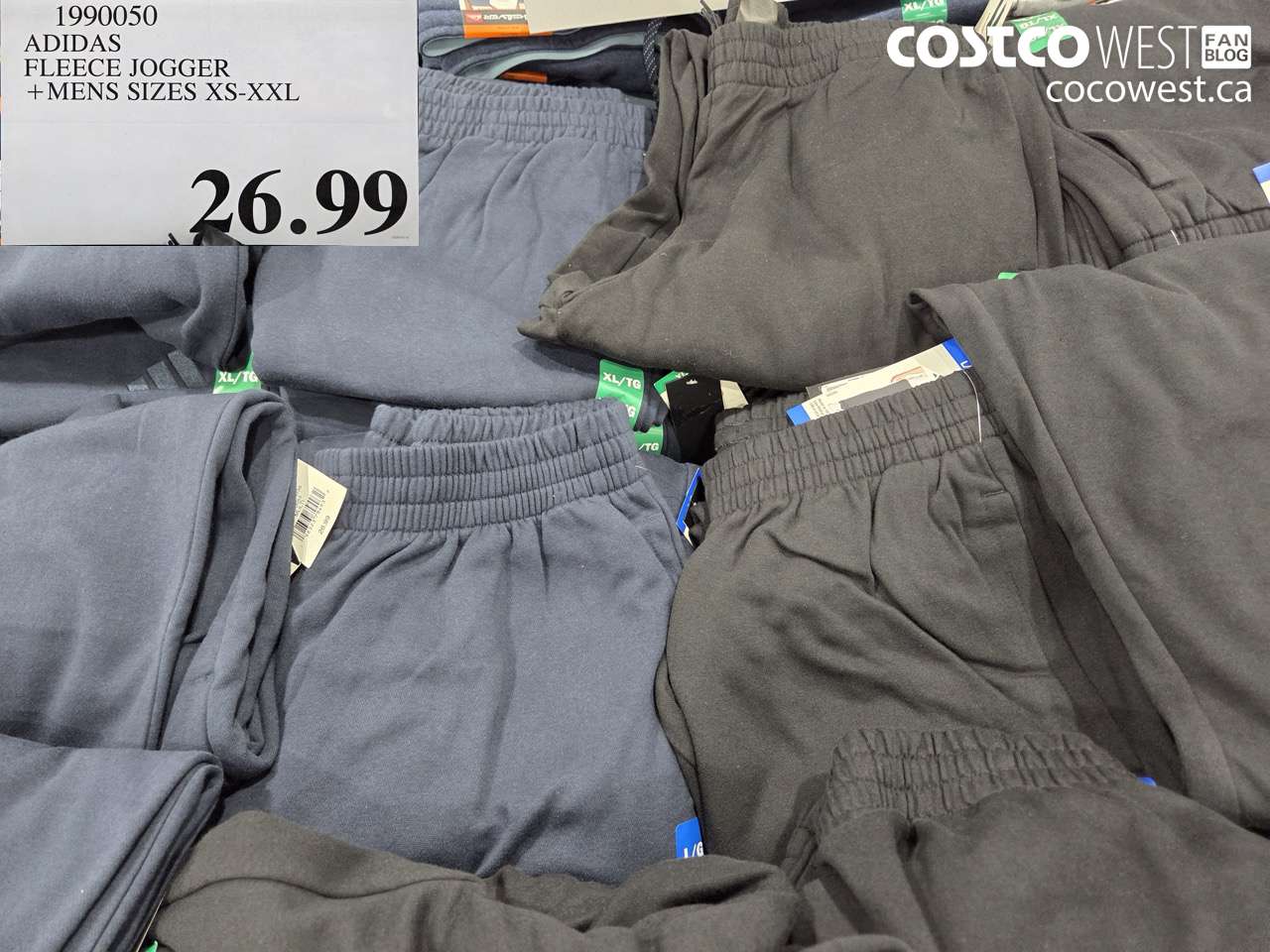 1990050 ADIDAS FLEECE JOGGER + MENS SIZES XS-XXL $26.99