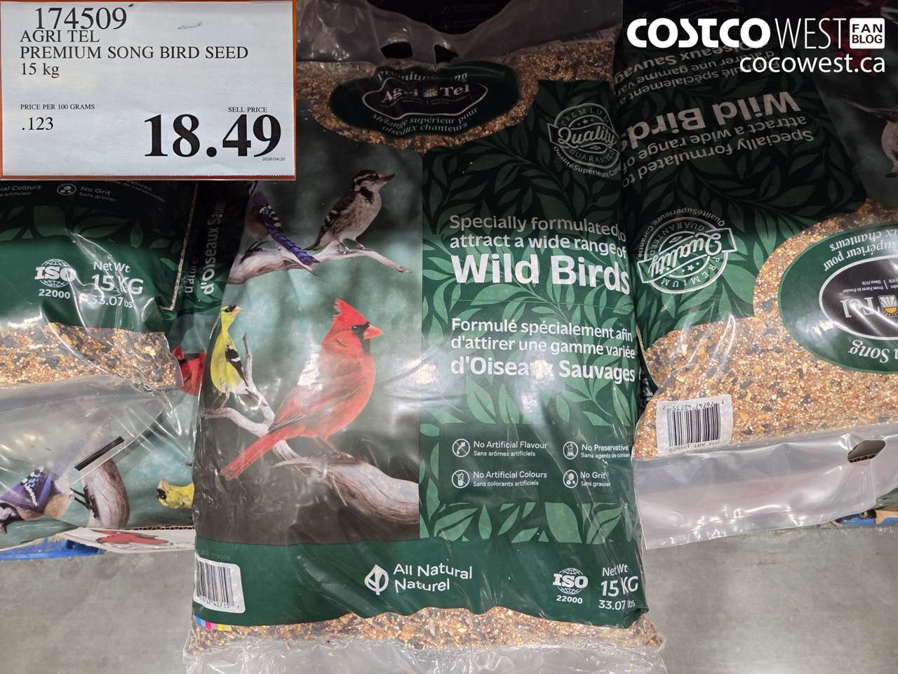 174509 AGRI TEL PREMIUM SONG BIRD SEED 15 KG $18.49