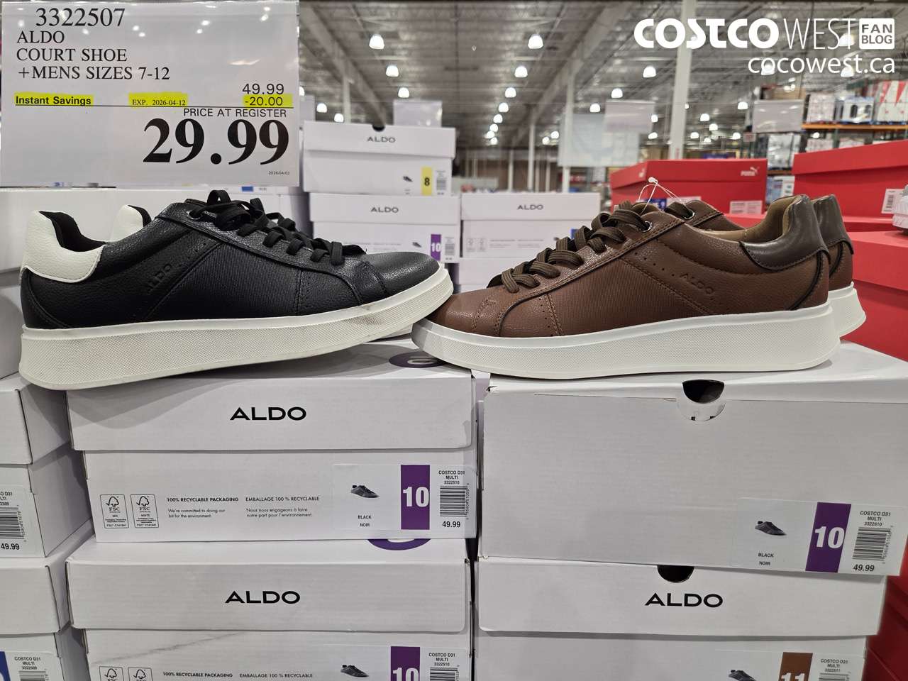 3322507 ALDO COURT SHOE + MENS SIZES 7-12 ($20.00 INSTANT SAVINGS EXPIRES ON 2026-04-12) $29.99
