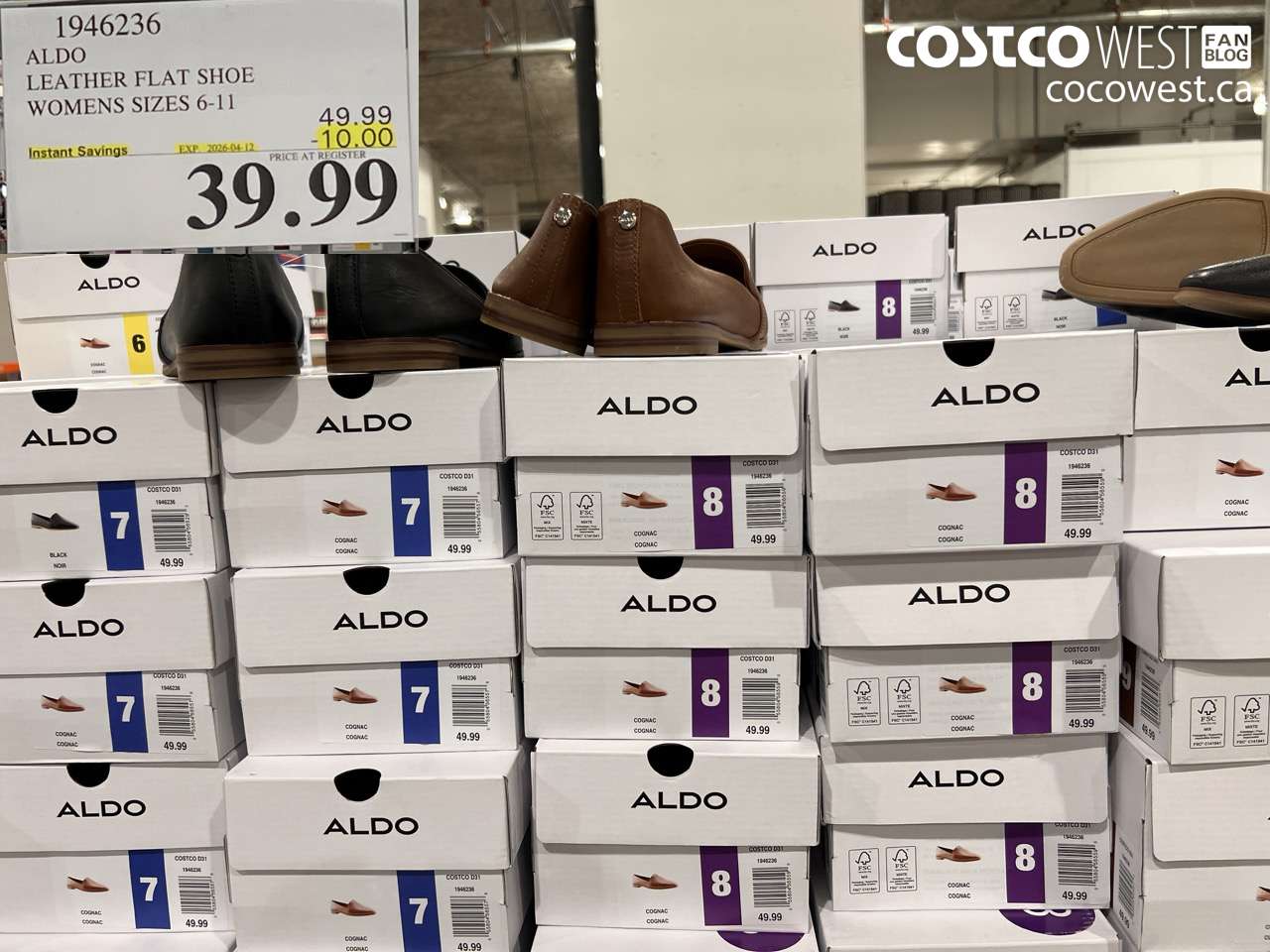 1946236 ALDO LEATHER FLAT SHOE WOMENS SIZES 6-11 ($10.00 INSTANT SAVINGS EXPIRES ON 2026-04-12) $39.99