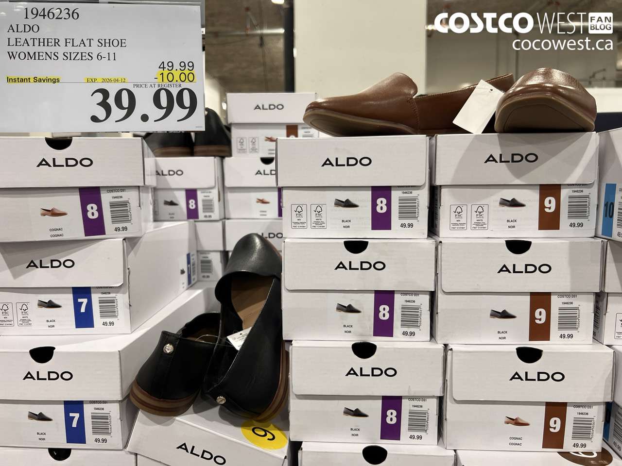 1946236 ALDO LEATHER FLAT SHOE WOMENS SIZES 6-11 ($10.00 INSTANT SAVINGS EXPIRES ON 2026-04-12) $39.99