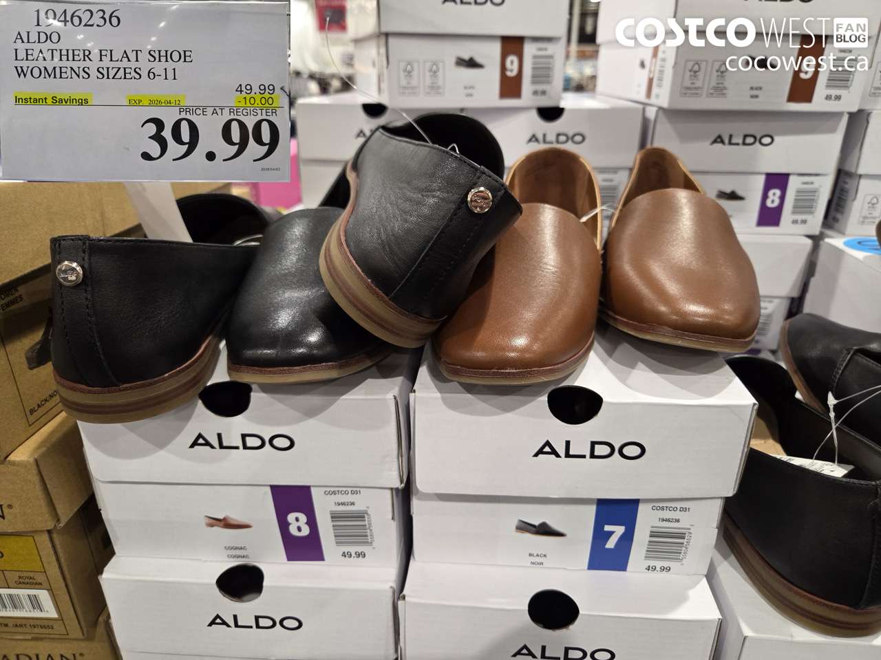 1946236 ALDO LEATHER FLAT SHOE WOMENS SIZES 6-11 ($10.00 INSTANT SAVINGS EXPIRES ON 2026-04-12) $39.99