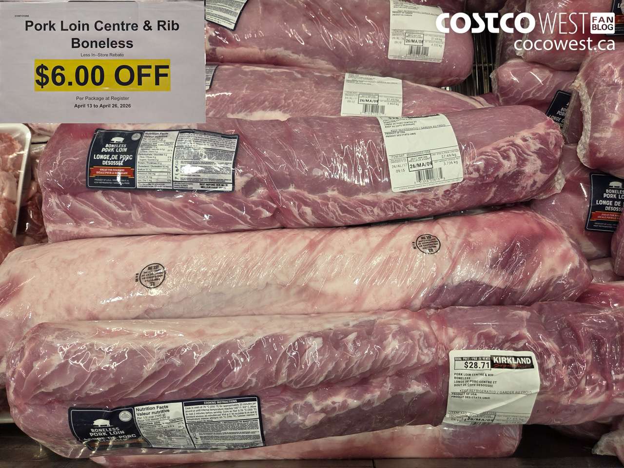 31097 (ALSO 31098) PORK LOIN CENTRE & RIB BONELESS ($6.00 INSTANT SAVINGS EXPIRES ON 2026-04-26)