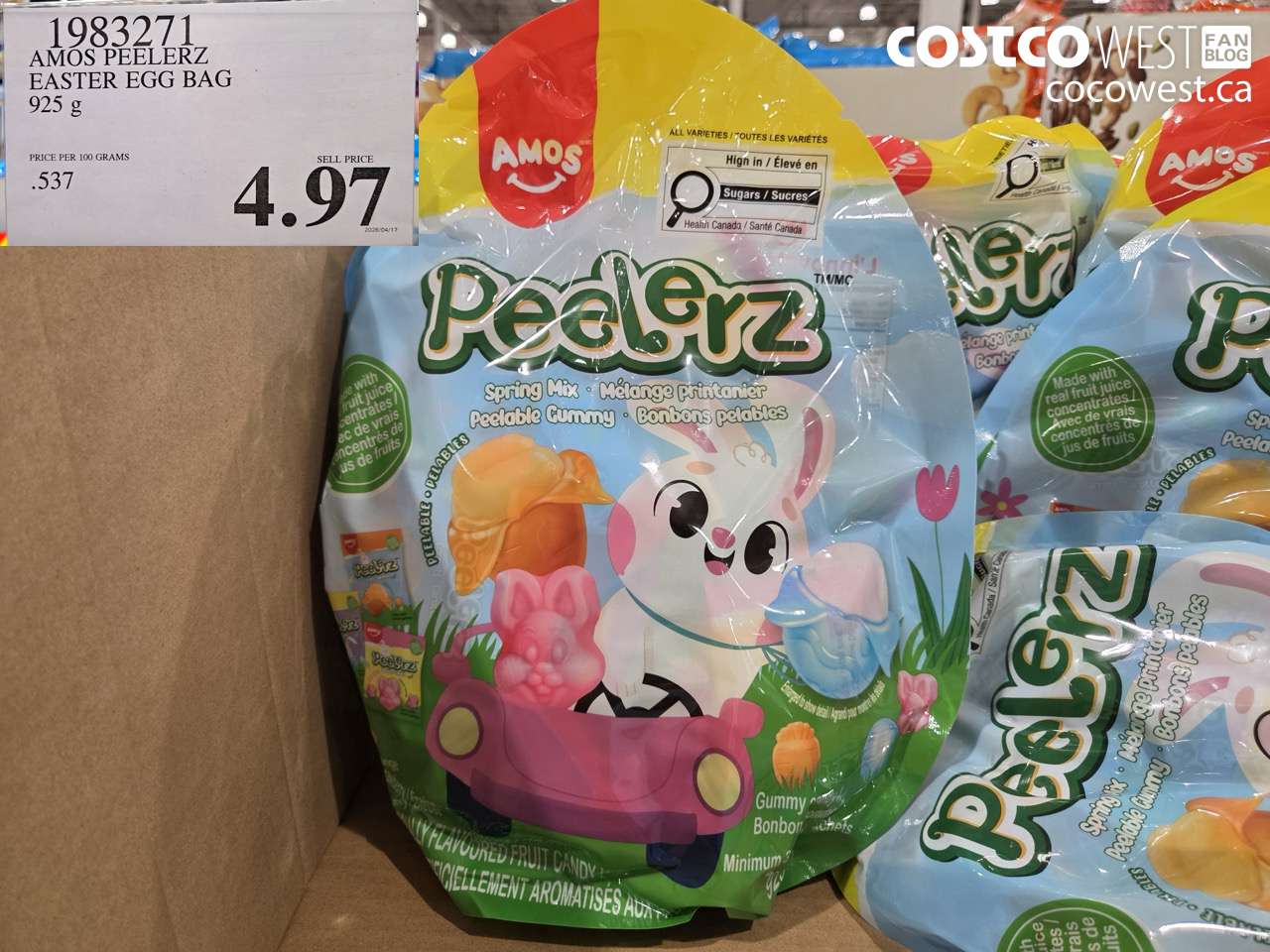 1983271 AMOS PEELERZ EASTER EGG BAG 925 G $4.97