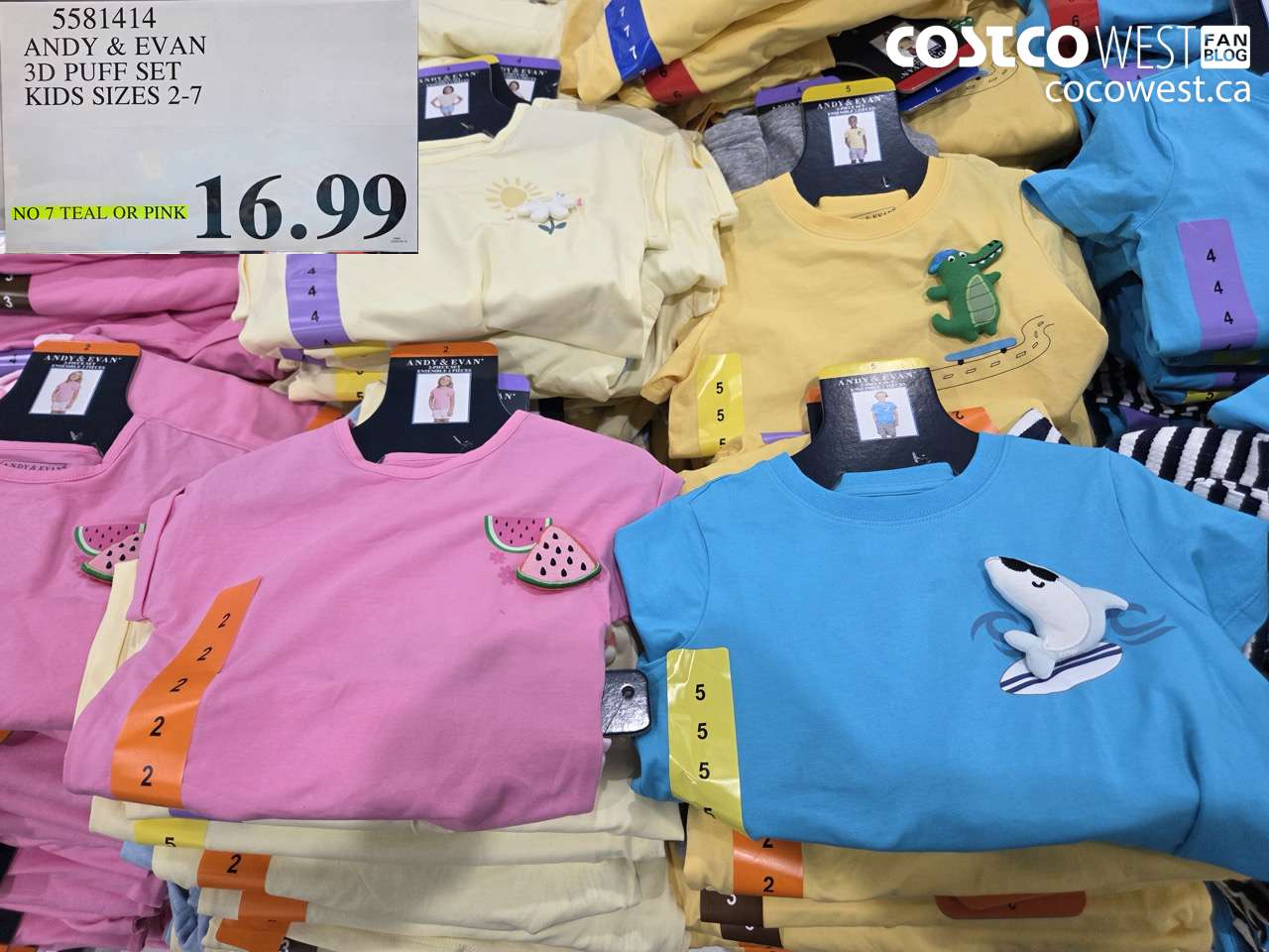 55814114 ANDY & EVAN 3D PUFF SET KIDS SIZES 2-7 $16.99