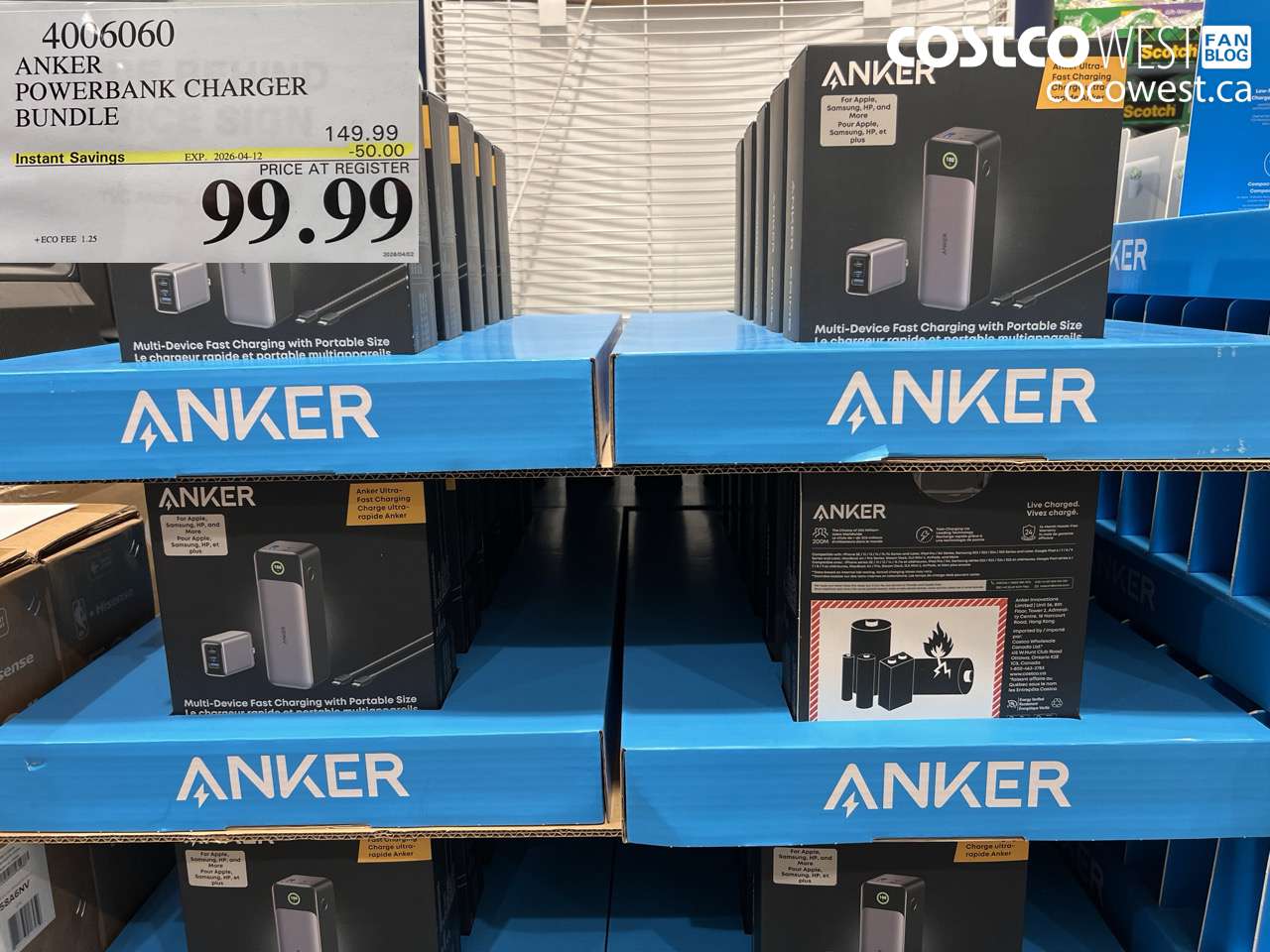 4006060 ANKER POWERBANK CHARGER BUNDLE ($50.00 INSTANT SAVINGS EXPIRES ON 2026-04-12) $99.99