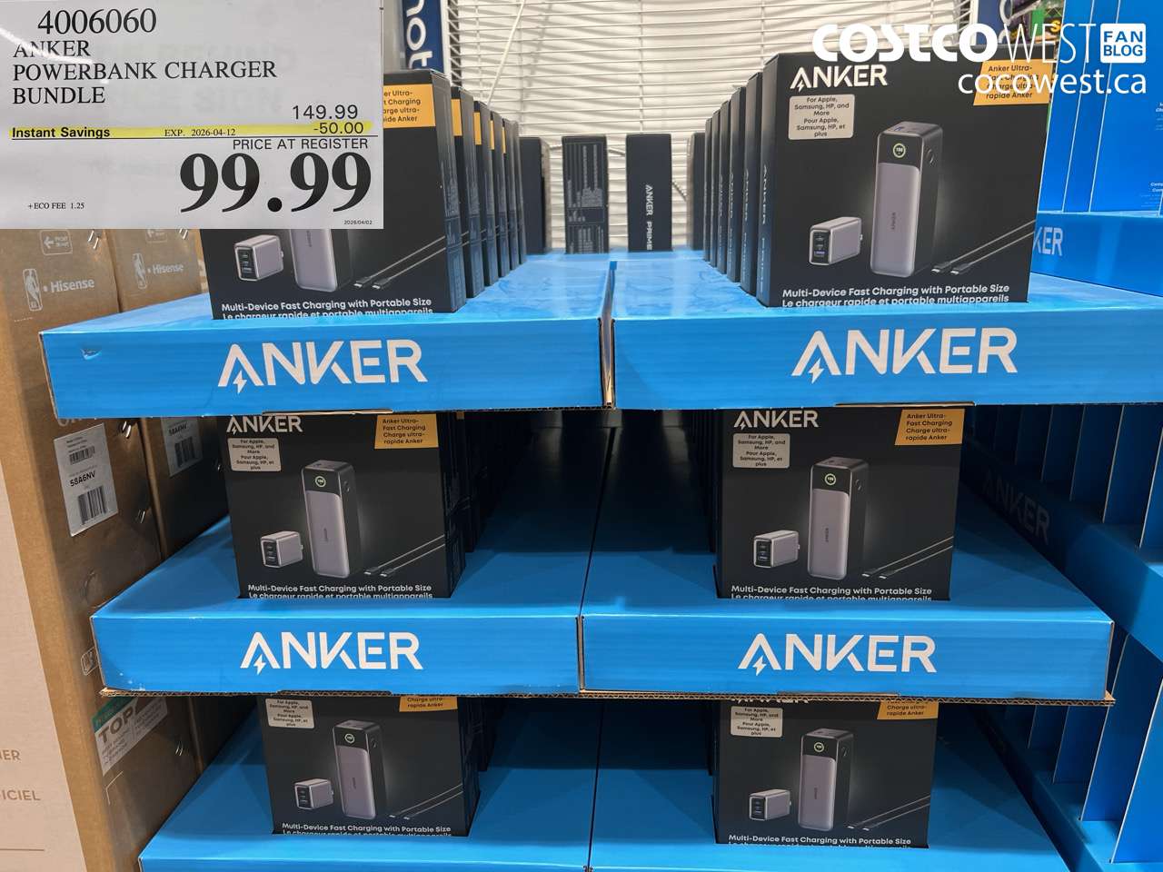 4006060 ANKER POWERBANK CHARGER BUNDLE ($50.00 INSTANT SAVINGS EXPIRES ON 2026-04-12) $99.99