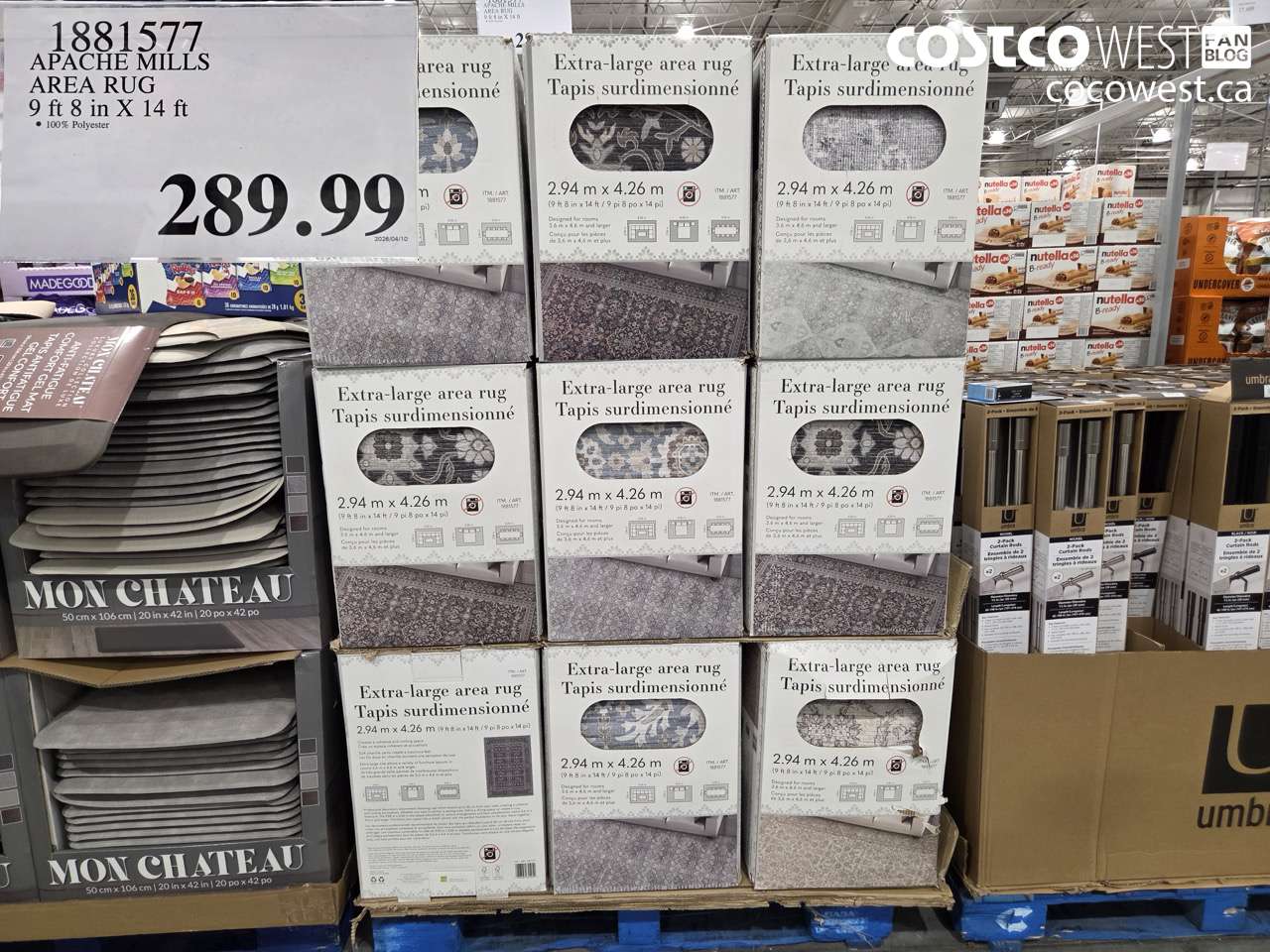 1881577 APACHE MILLS AREA RUG 9 FT 8 IN X 14 FT $289.99