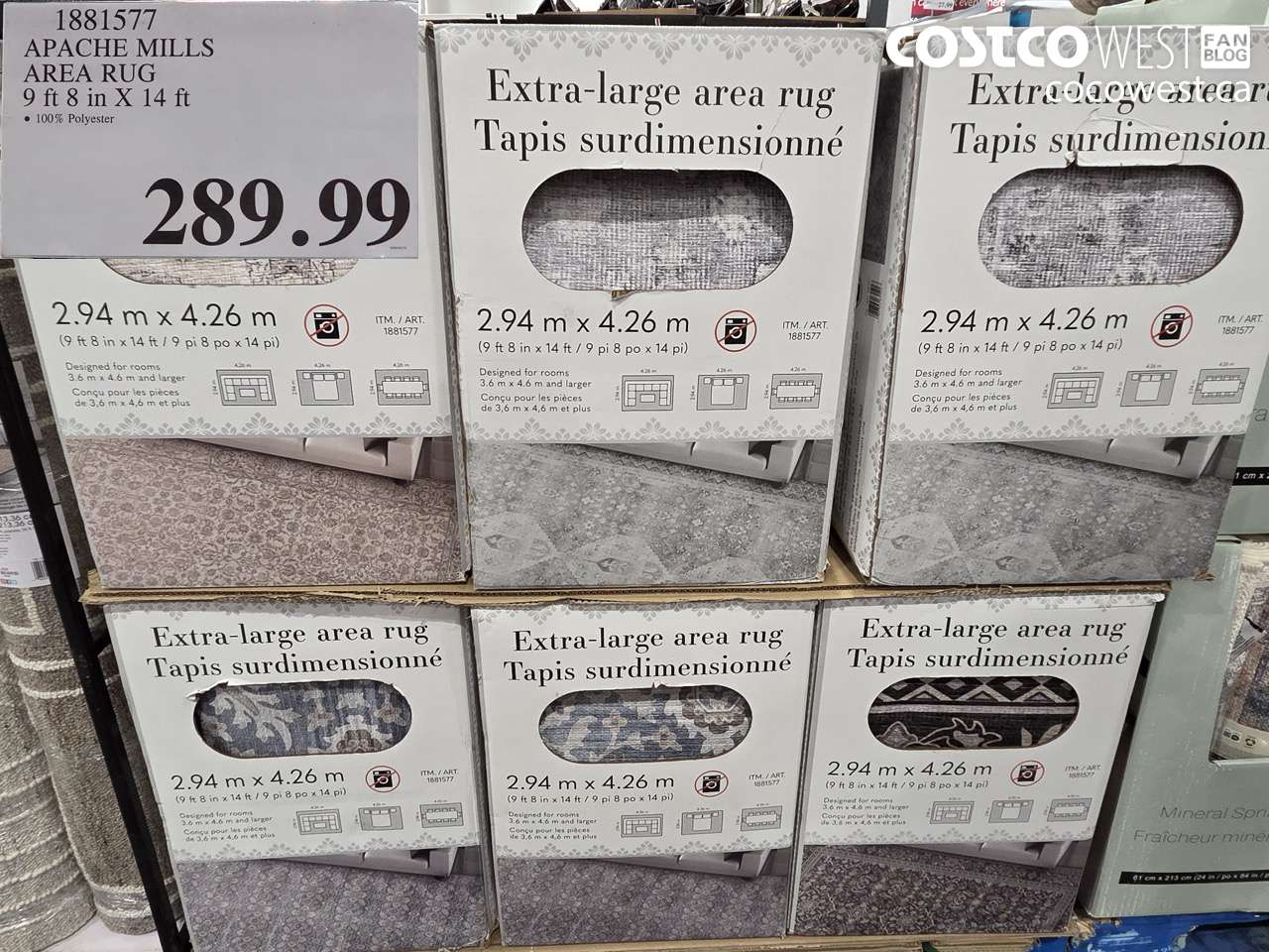 1881577 APACHE MILLS AREA RUG 9 FT 8 IN X 14 FT $289.99