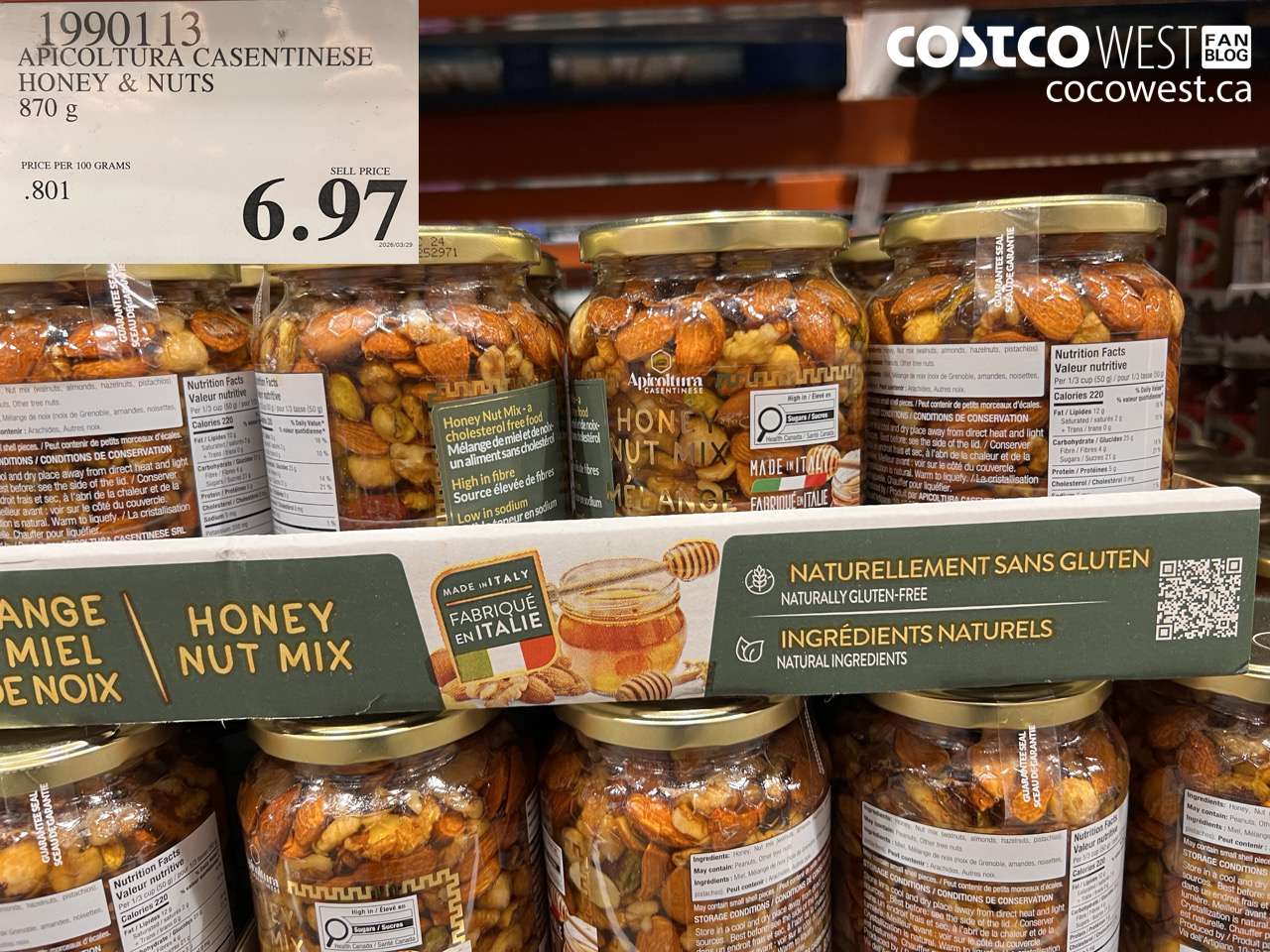 1990113 APICOLTURA CASENTINESE HONEY & NUTS 870G $6.97