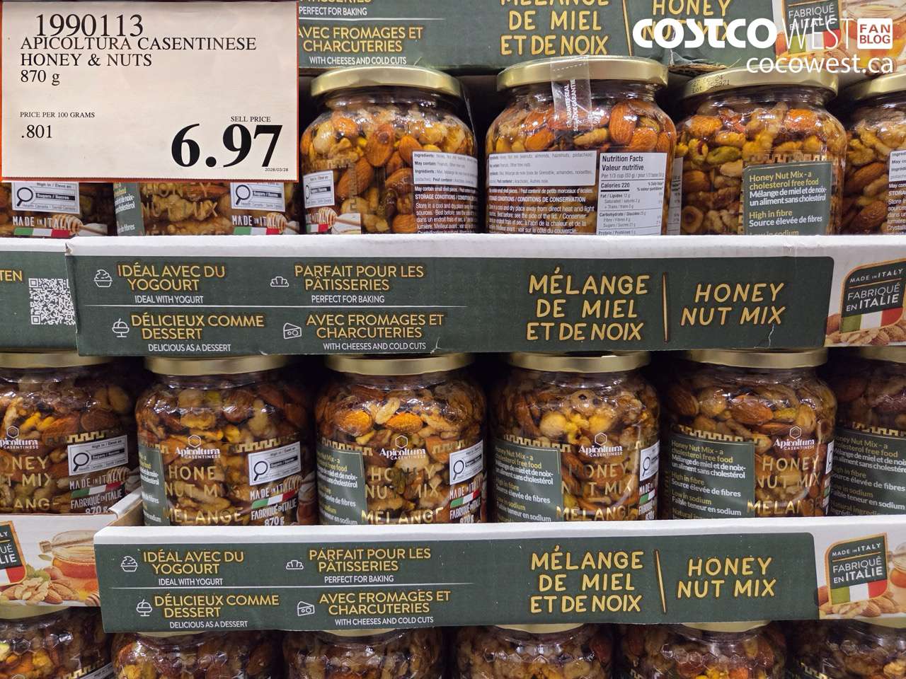 19990113 APICOLTURA CASENTINESE HONEY & NUTS 870 G $6.97