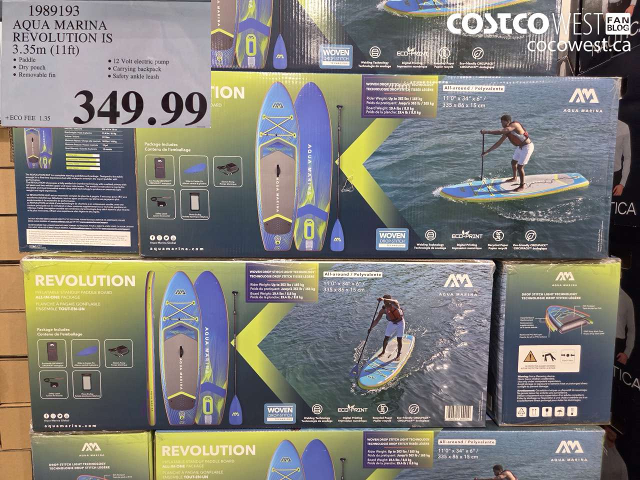 1989193 AQUA MARINA REVOLUTION IS 3.35M (11FT) $349.99