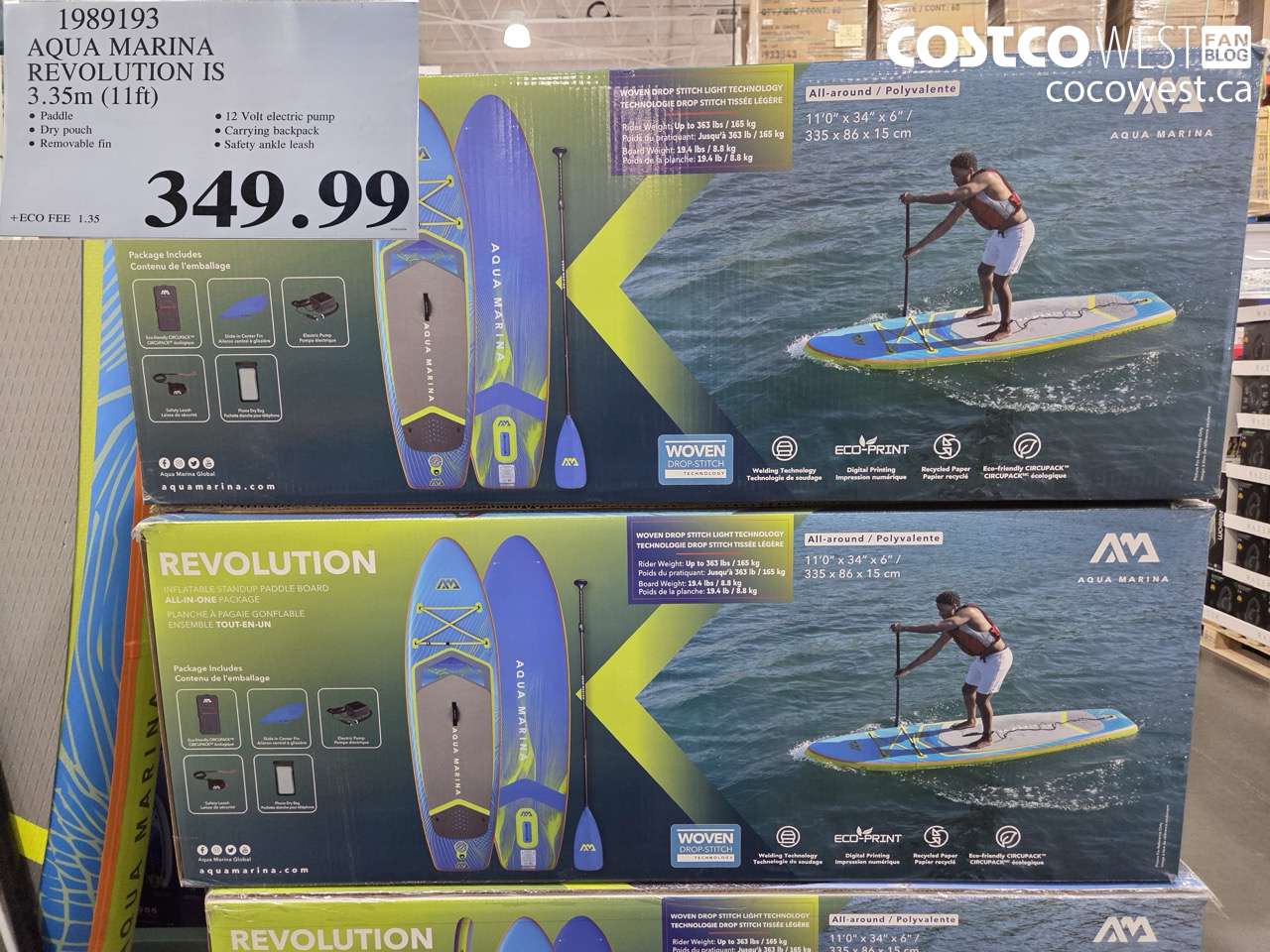 1989193 AQUA MARINA REVOLUTION IS 3.35M (11FT) $349.99