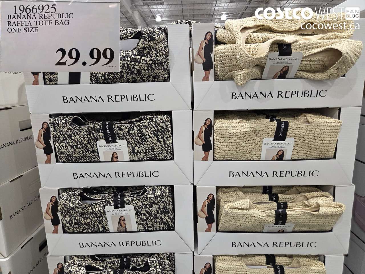 1966925 BANANA REPUBLIC RAFFIA TOTE BAG ONE SIZE $29.99