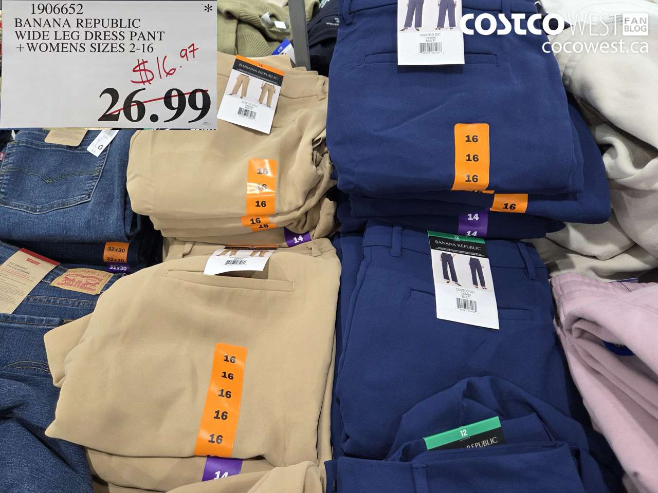 1906652 BANANA REPUBLIC WIDE LEG DRESS PANT + WOMENS SIZES 2-16 $16.97