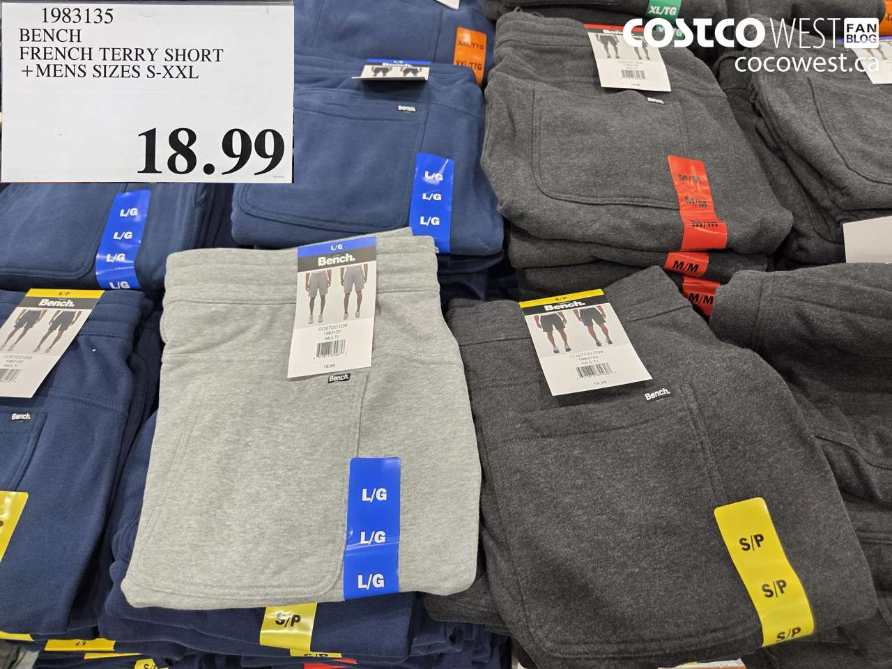 1983135 BENCH FRENCH TERRY SHORT +MENS SIZES S-XXL $18.99