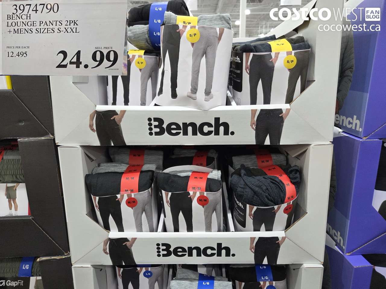 3974790 BENCH LOUNGE PANTS 2PK + MENS SIZES S-XXL $24.99