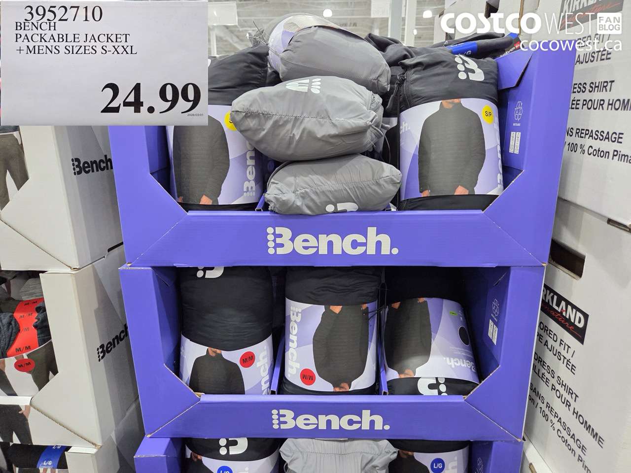 39527110 BENCH PACKABLE JACKET + MENS SIZES S-XXL $24.99