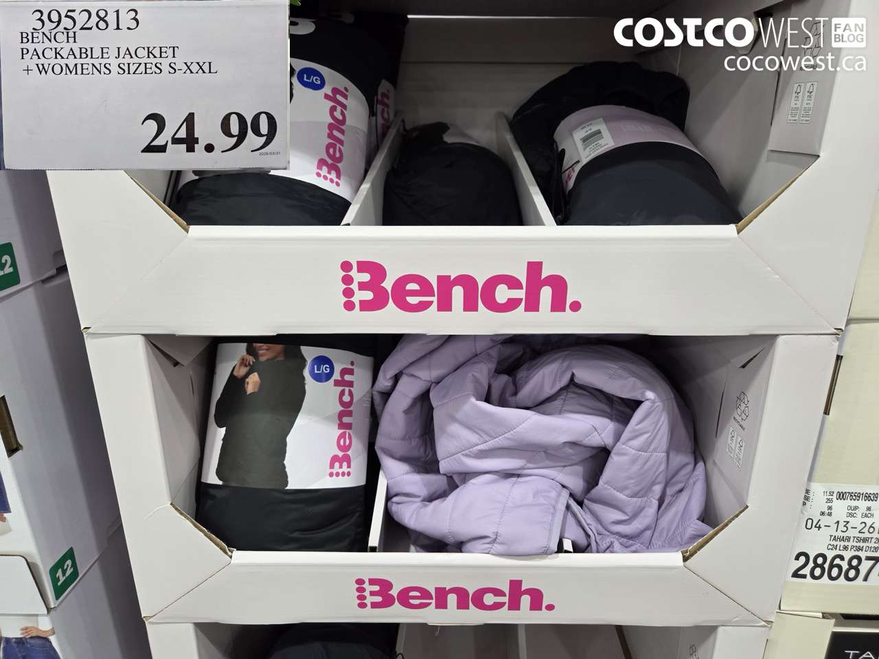 3952813 BENCH PACKABLE JACKET + WOMENS SIZES S-XXL $24.99