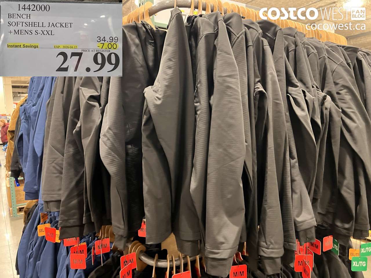 1442000 BENCH SOFTSHELL JACKET +MENS S-XXL ($7.00 INSTANT SAVINGS EXPIRES ON 2026-04-12) $27.99