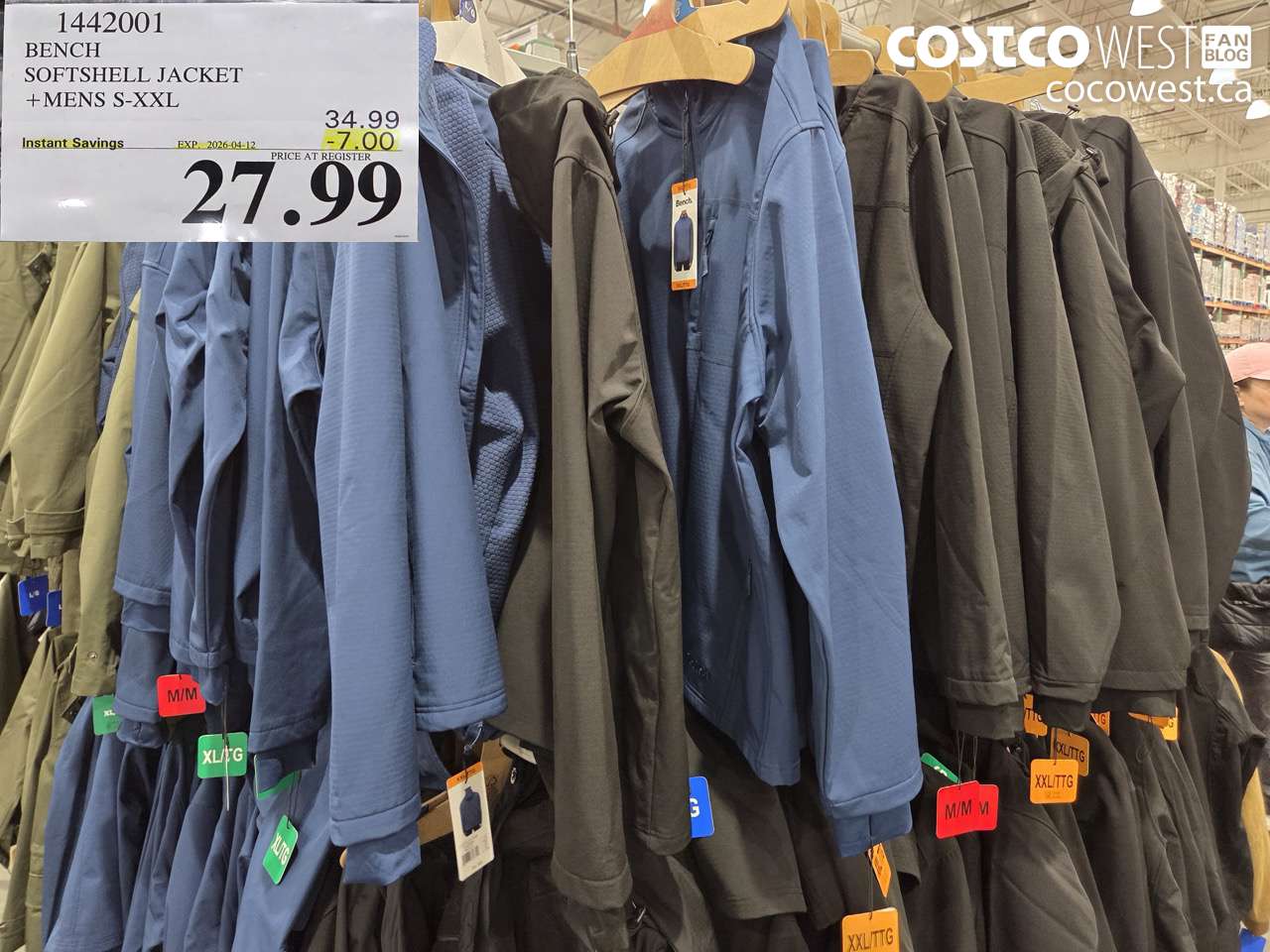 1442001 BENCH SOFTSHELL JACKET +MENS S-XXL ($7.00 INSTANT SAVINGS EXPIRES ON 2026-04-12) $27.99