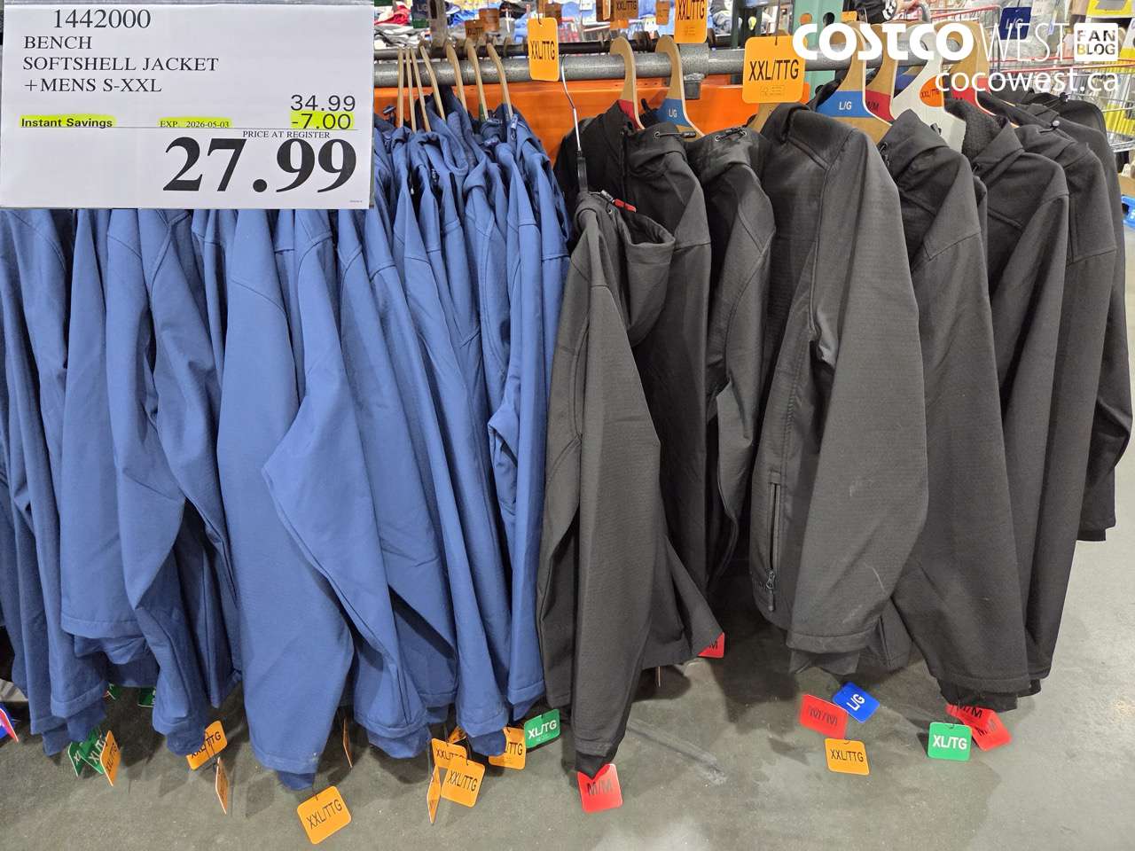 1442000 BENCH SOFTSHELL JACKET MENS S-XXL ($7.00 INSTANT SAVINGS EXPIRES ON 2026-05-03) $27.99