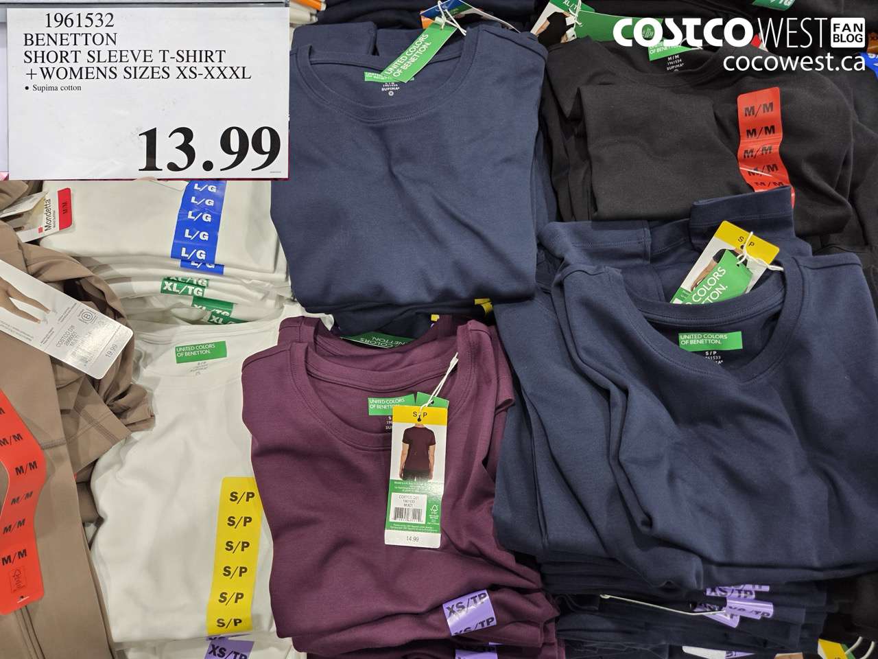 1961532 BENETTON SHORT SLEEVE T-SHIRT + WOMENS SIZES XS-XXXL $13.99