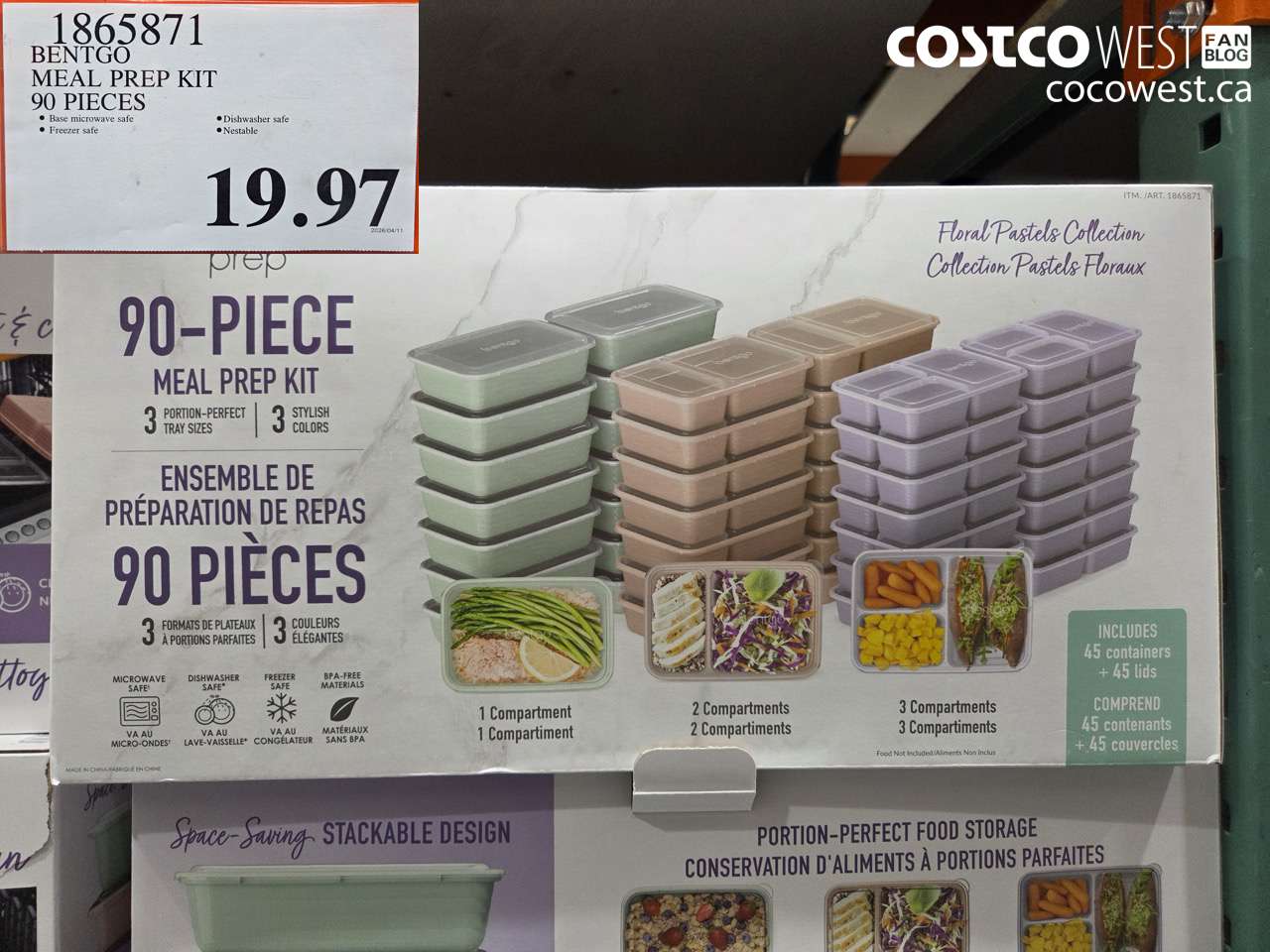 1865871 BENTGO MEAL PREP KIT 90 PIECES $19.97