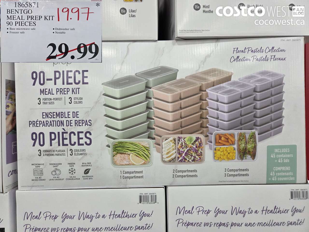 1865871 BENTGO MEAL PREP KIT 90 PIECES $19.97