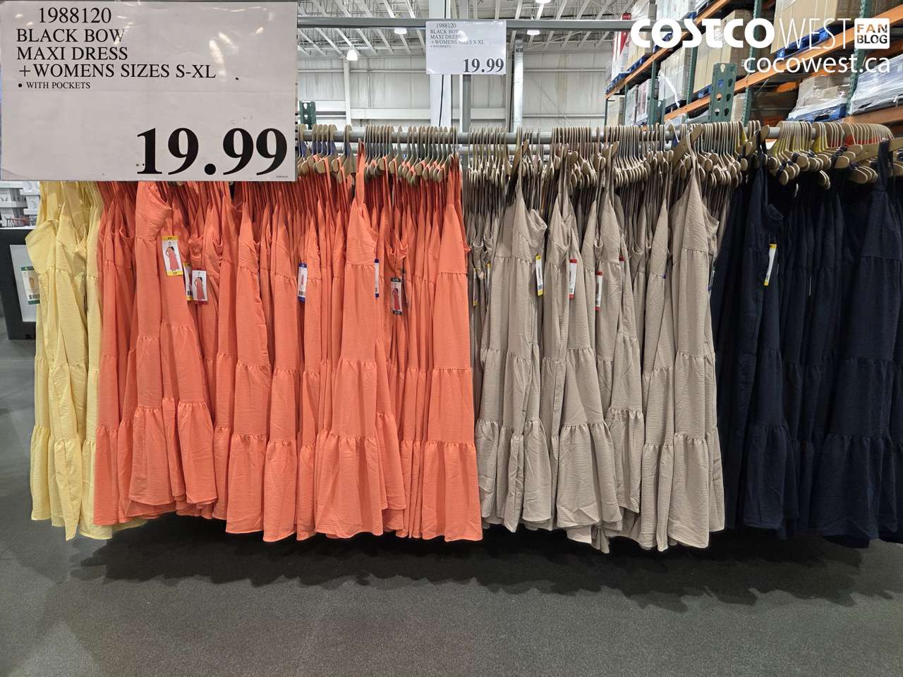 1988120 BLACK BOW MAXI DRESS + WOMENS SIZES S-XL $19.99