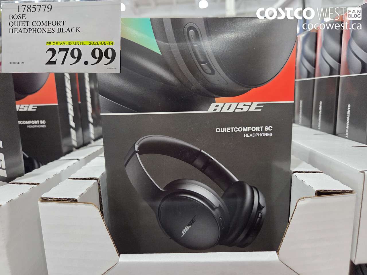 178579 BOSE QUIET COMFORT HEADPHONES BLACK (EXPIRES ON 2026-05-14) $279.99