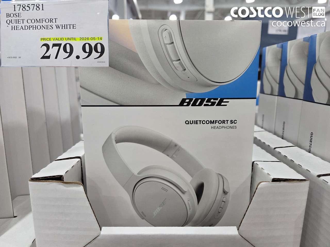 1785781 BOSE QUIET COMFORT HEADPHONES WHITE (EXPIRES ON 2026-05-14) $279.99