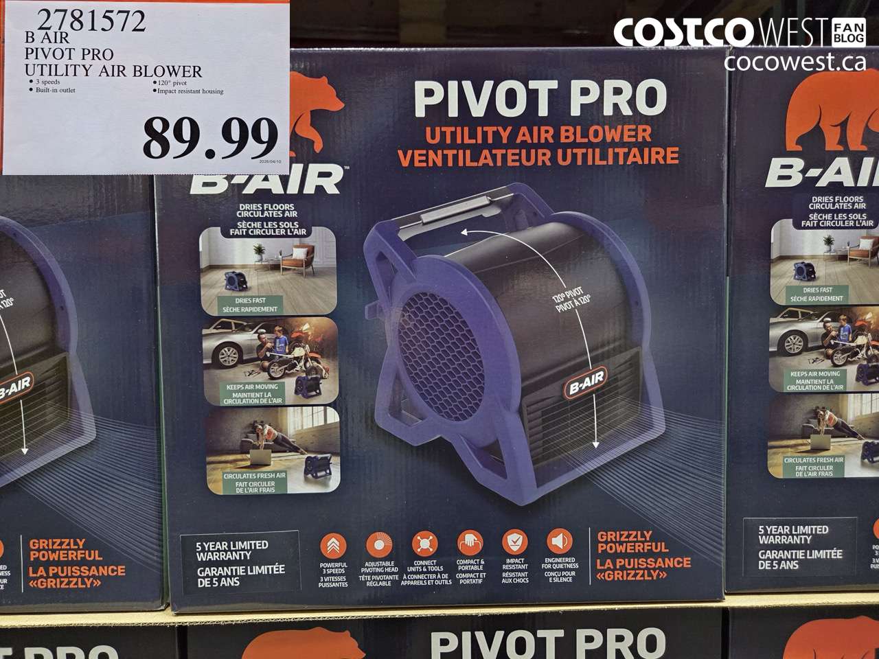 27181572 B AIR PIVOT PRO UTILITY AIR BLOWER $89.99