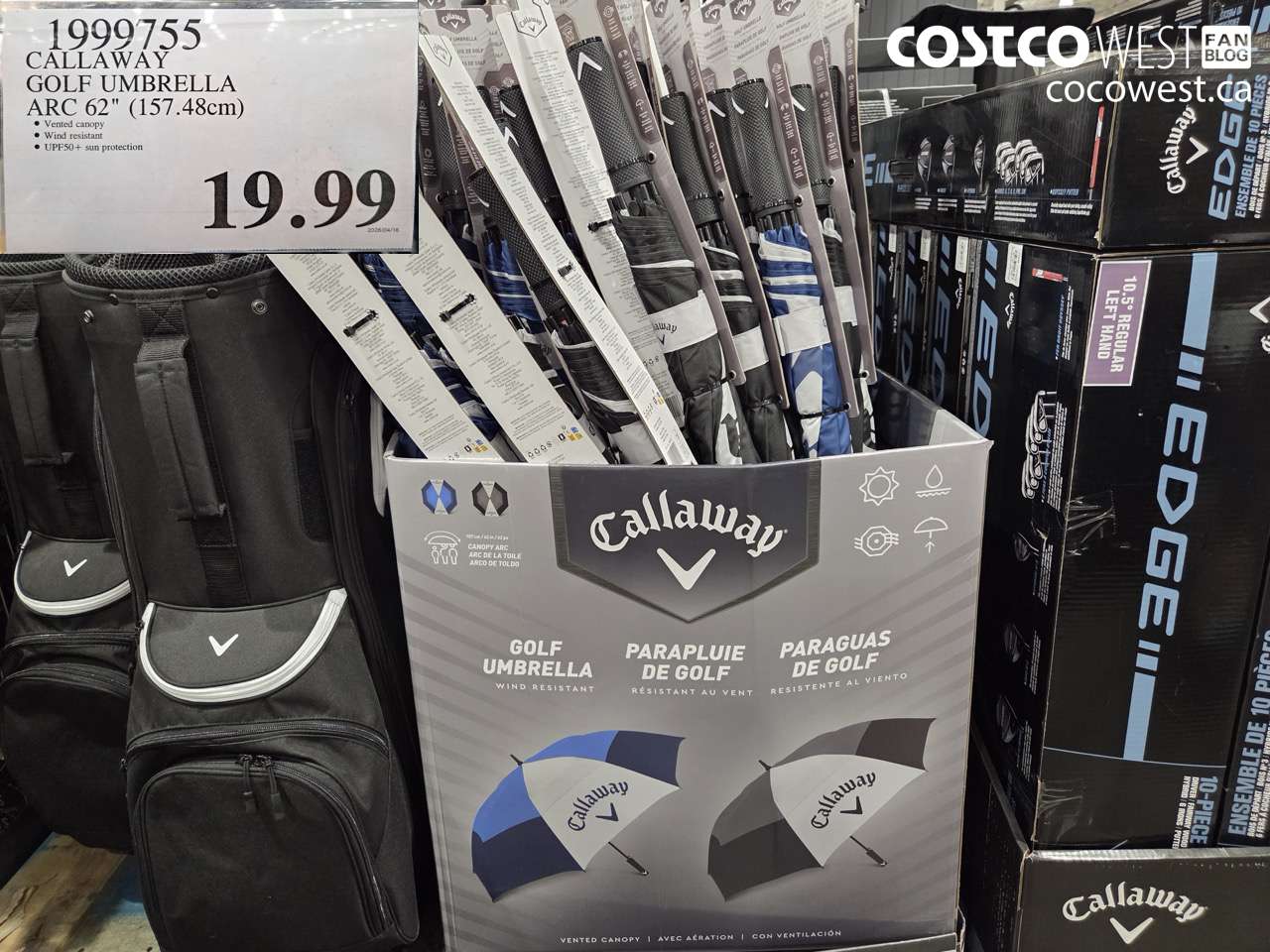 1999755 CALLAWAY GOLF UMBRELLA ARC 62