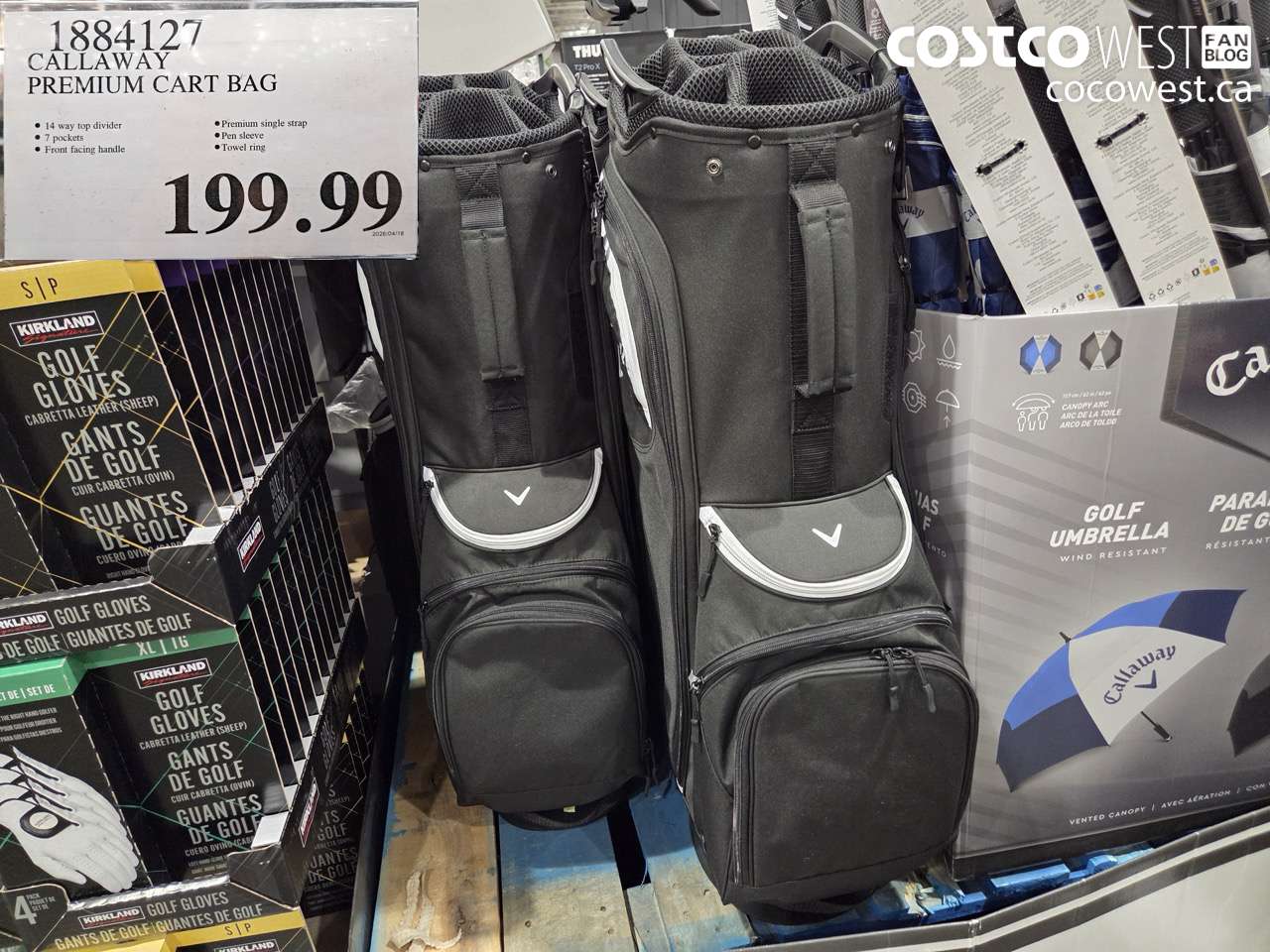 1884127 CALLAWAY PREMIUM CART BAG $199.99