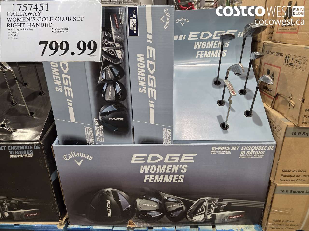 1757451 CALLAWAY WOMEN'S GOLF CLUB SET RIGHT HANDED $799.99