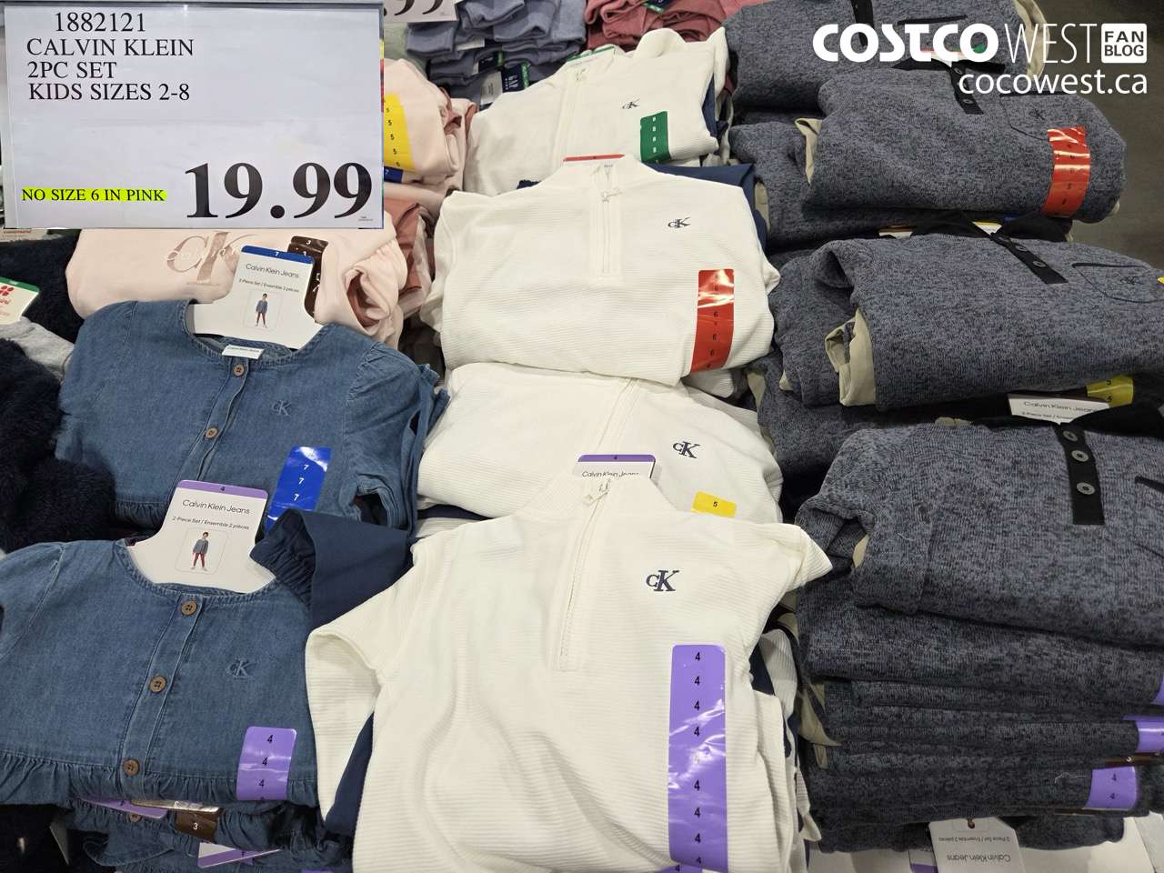 1882121 CALVIN KLEIN 2PC SET KIDS SIZES 2-8 $19.99