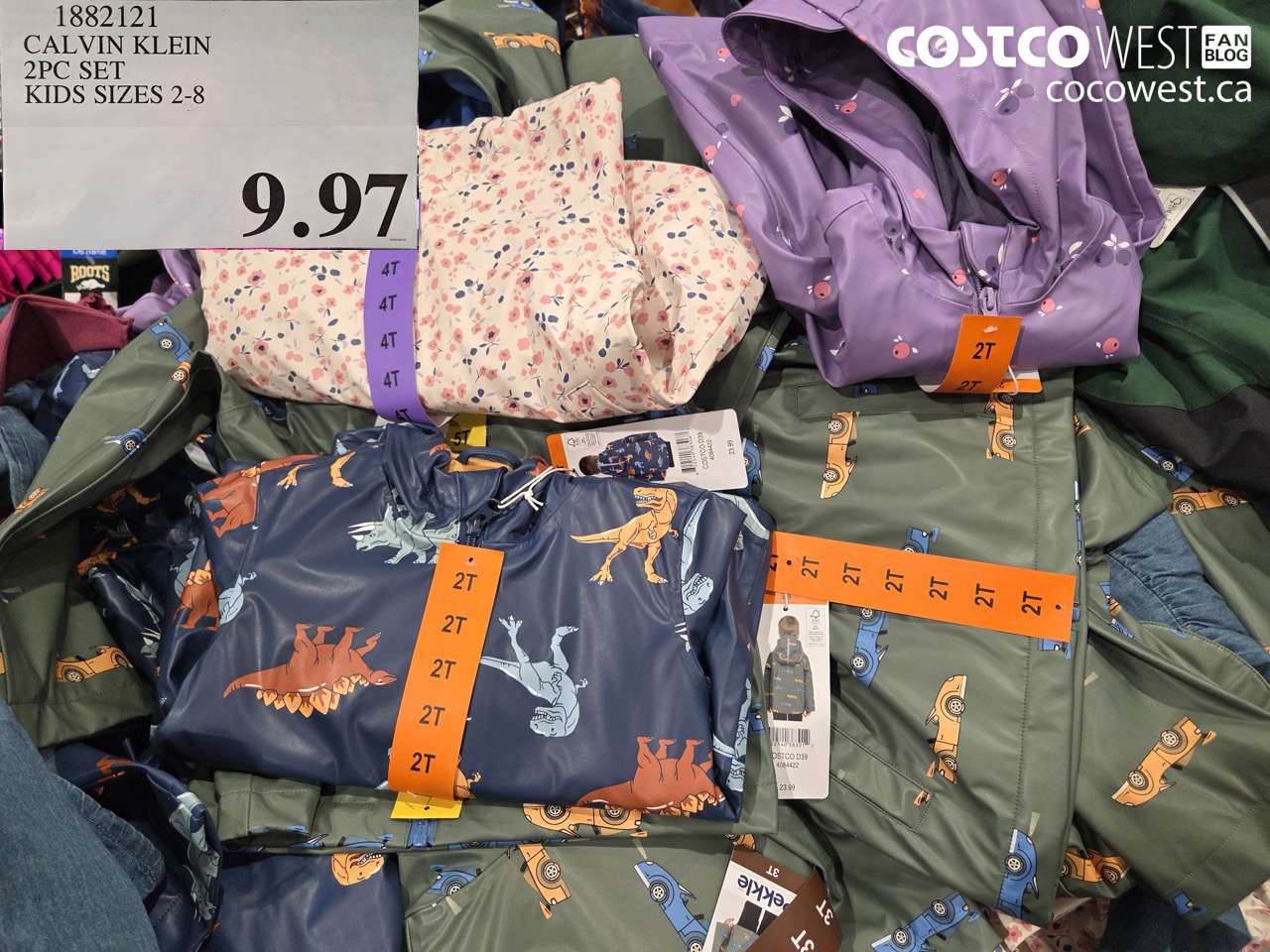 1882121 CALVIN KLEIN 2PC SET KIDS SIZES 2-8 $9.97