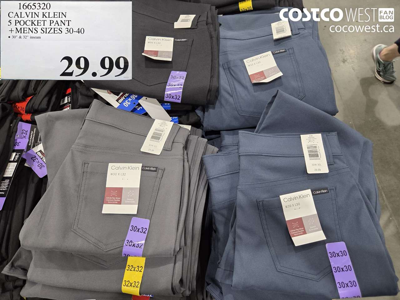 1665320 CALVIN KLEIN 5 POCKET PANT MENS SIZES 30-40 $29.99