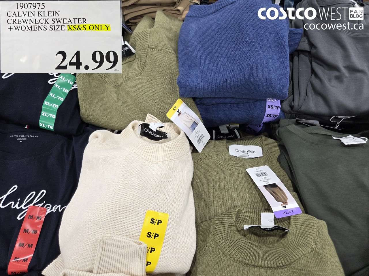 1907975 CALVIN KLEIN CREWNECK SWEATER + WOMENS SIZE XS&S ONLY $24.99