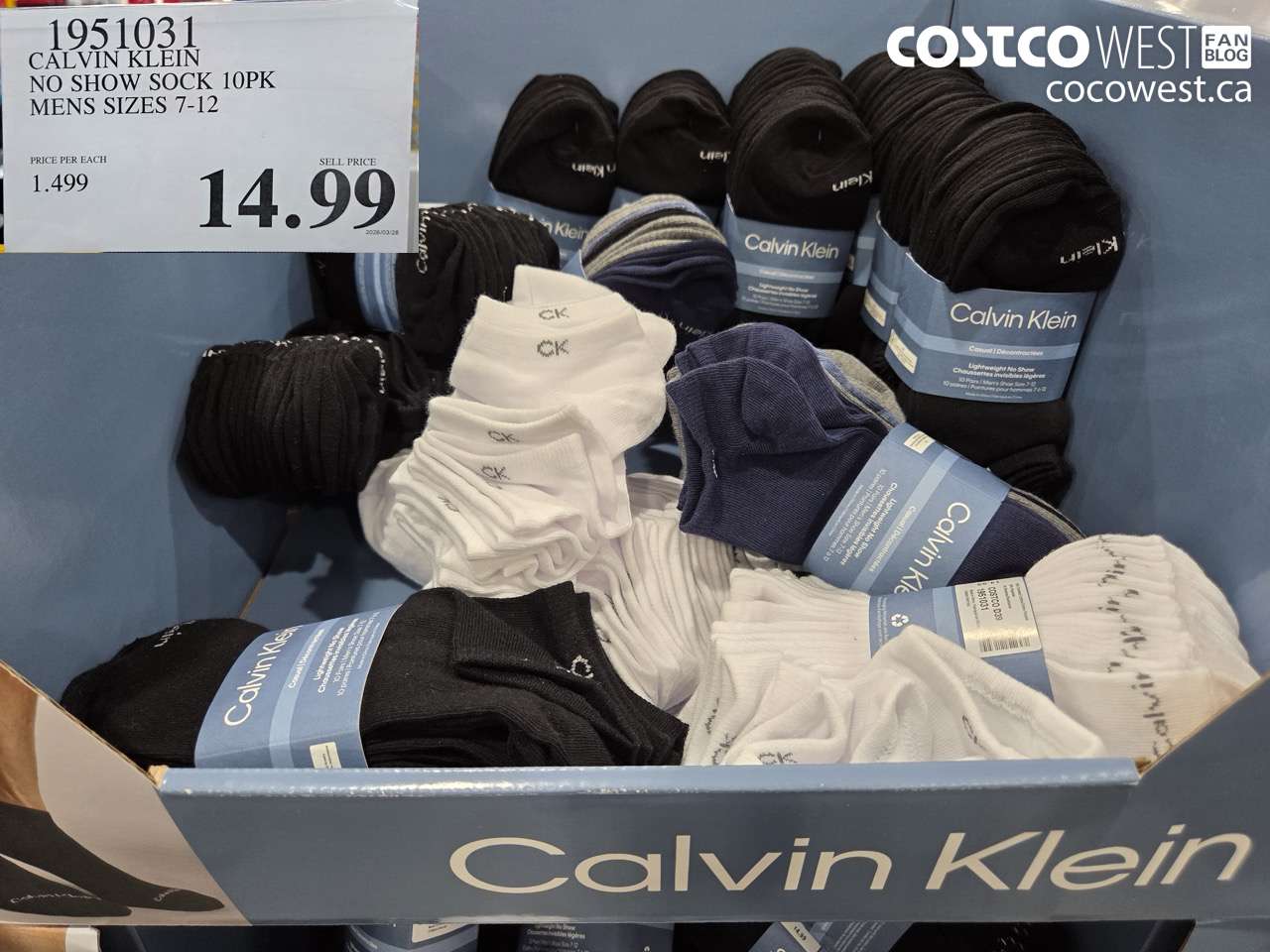 1951031 CALVIN KLEIN NO SHOW SOCK 10PK MENS SIZES 7-12 $14.99