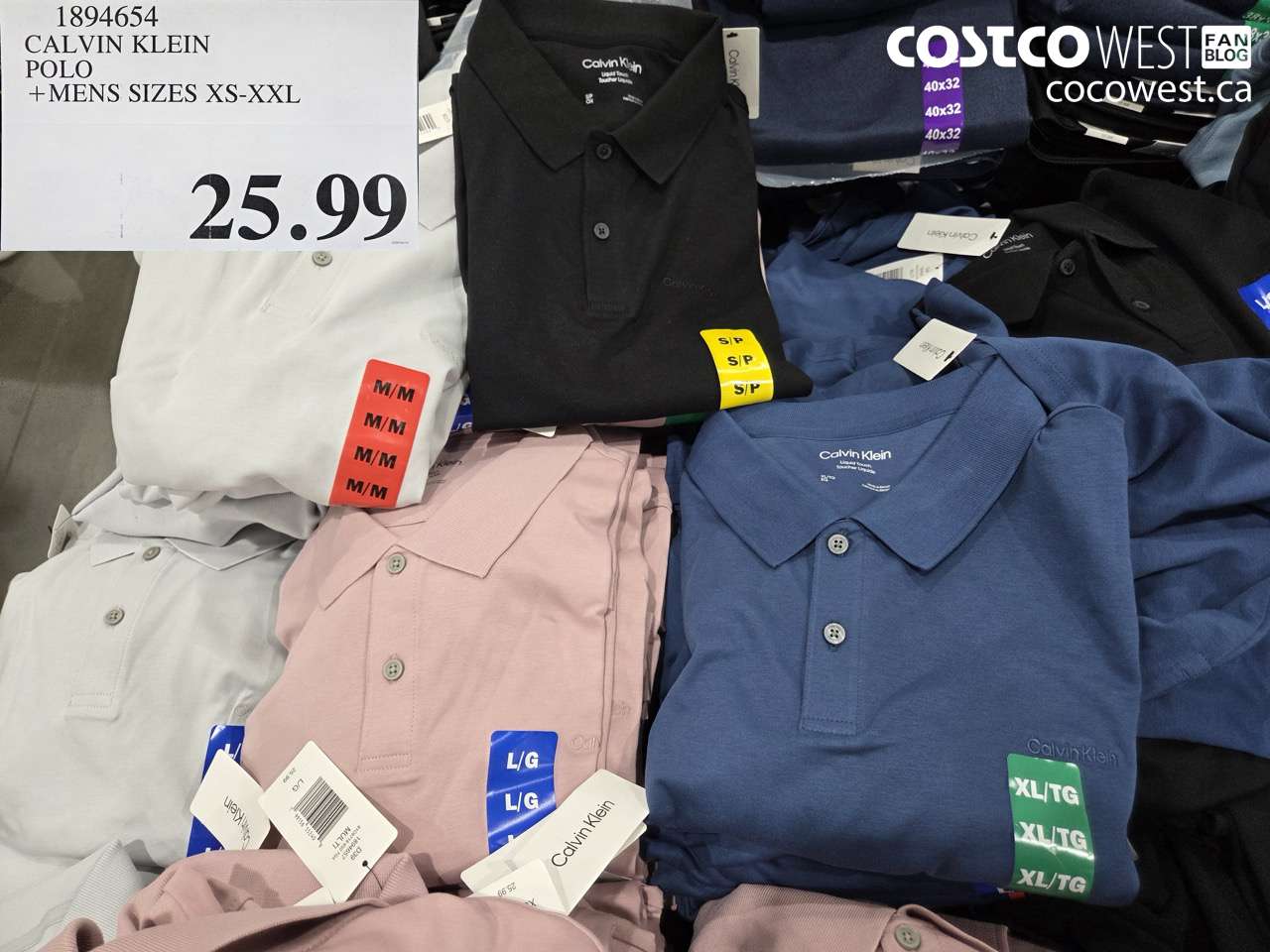 1894654 CALVIN KLEIN POLO + MENS SIZES XS-XXL $25.99